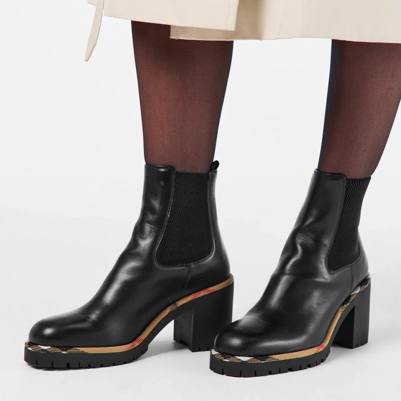 Burb Gravel Sculpted Heel Ankle Boots
