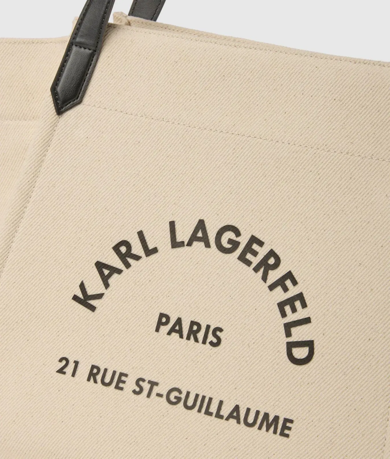 KarlLagerfeld Rue St-Guillaume Winged Tote Bag Natural