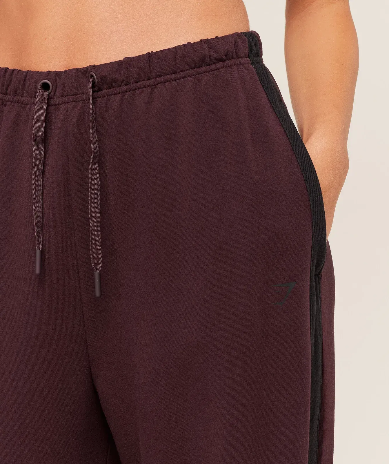 Women's Gymshark Retro Stripe Snap Pants Cherry Purple
