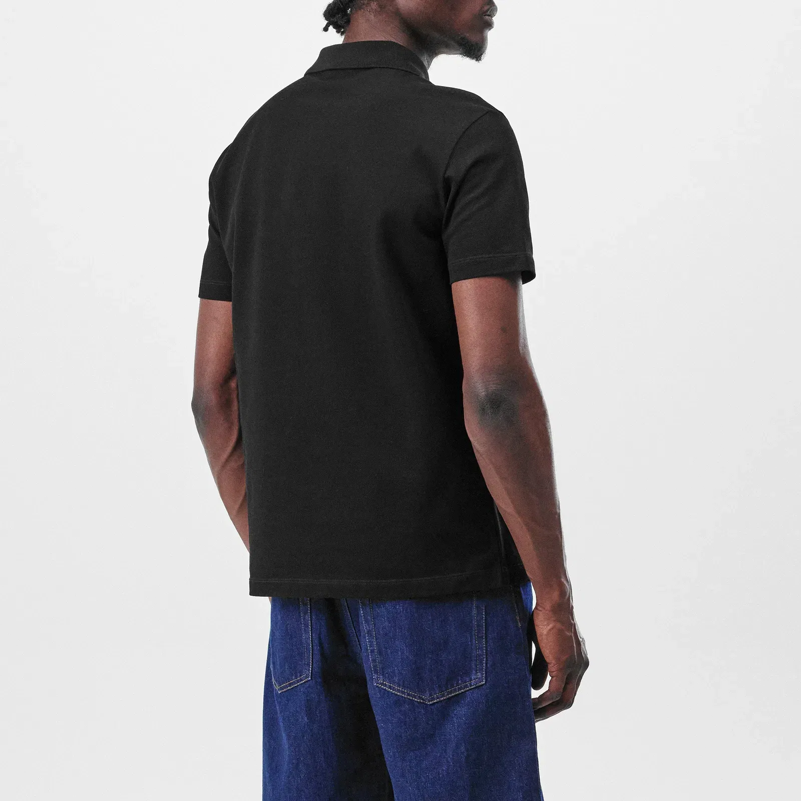 Zipped Short-Sleeve Polo Shirt