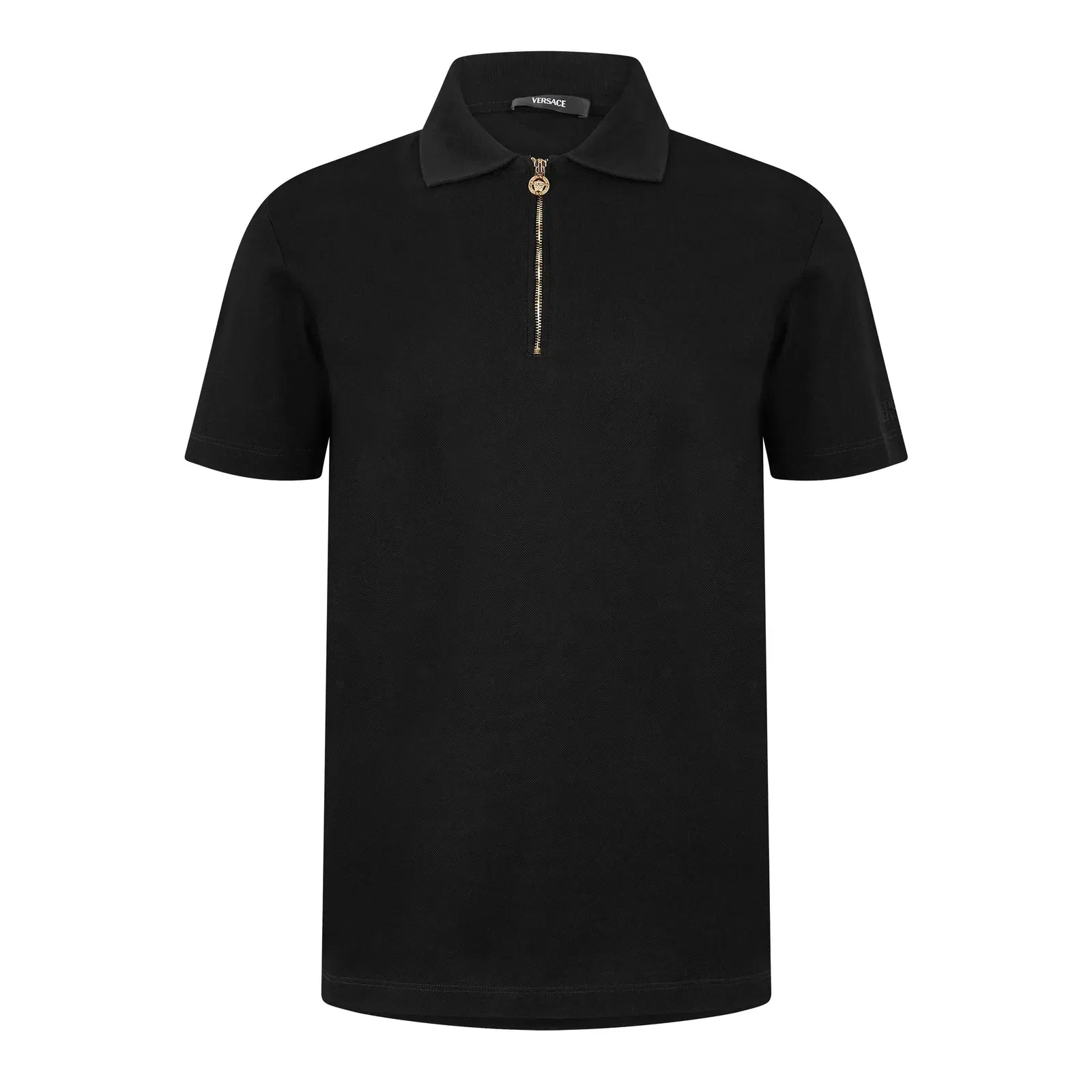 Zipped Short-Sleeve Polo Shirt
