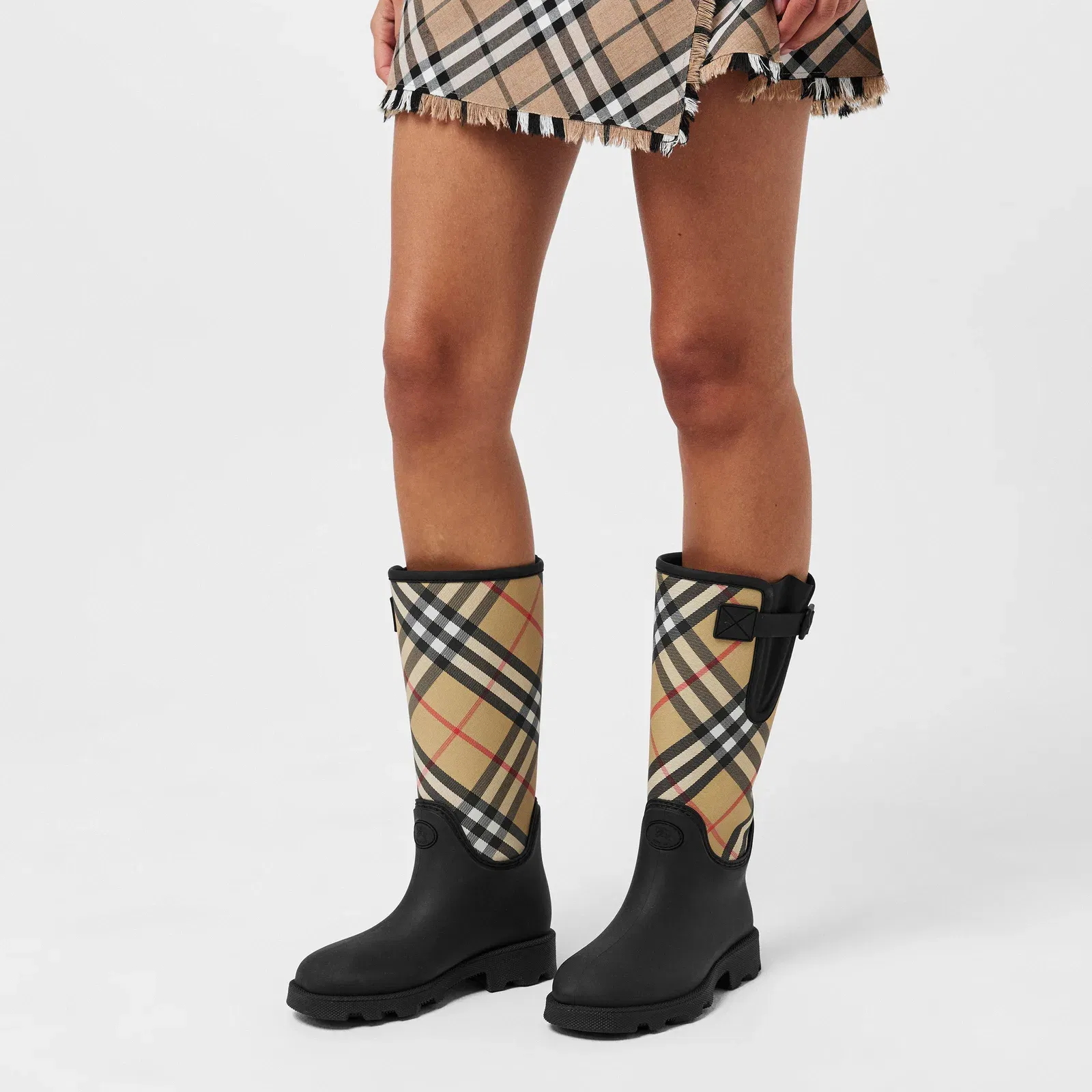 Concealed Zip Architectural Heel Knee High Boots