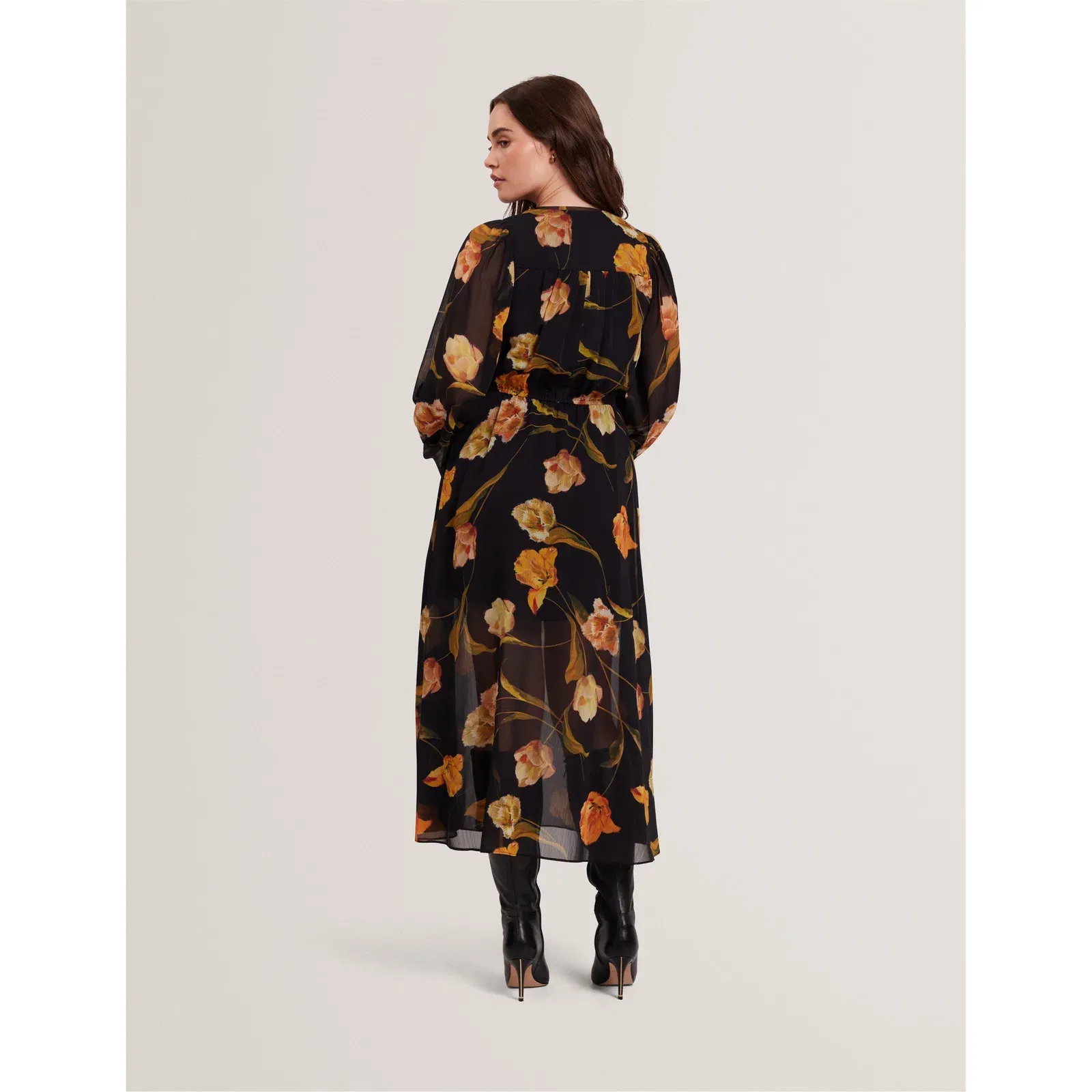 Plain Midi Tea Dress