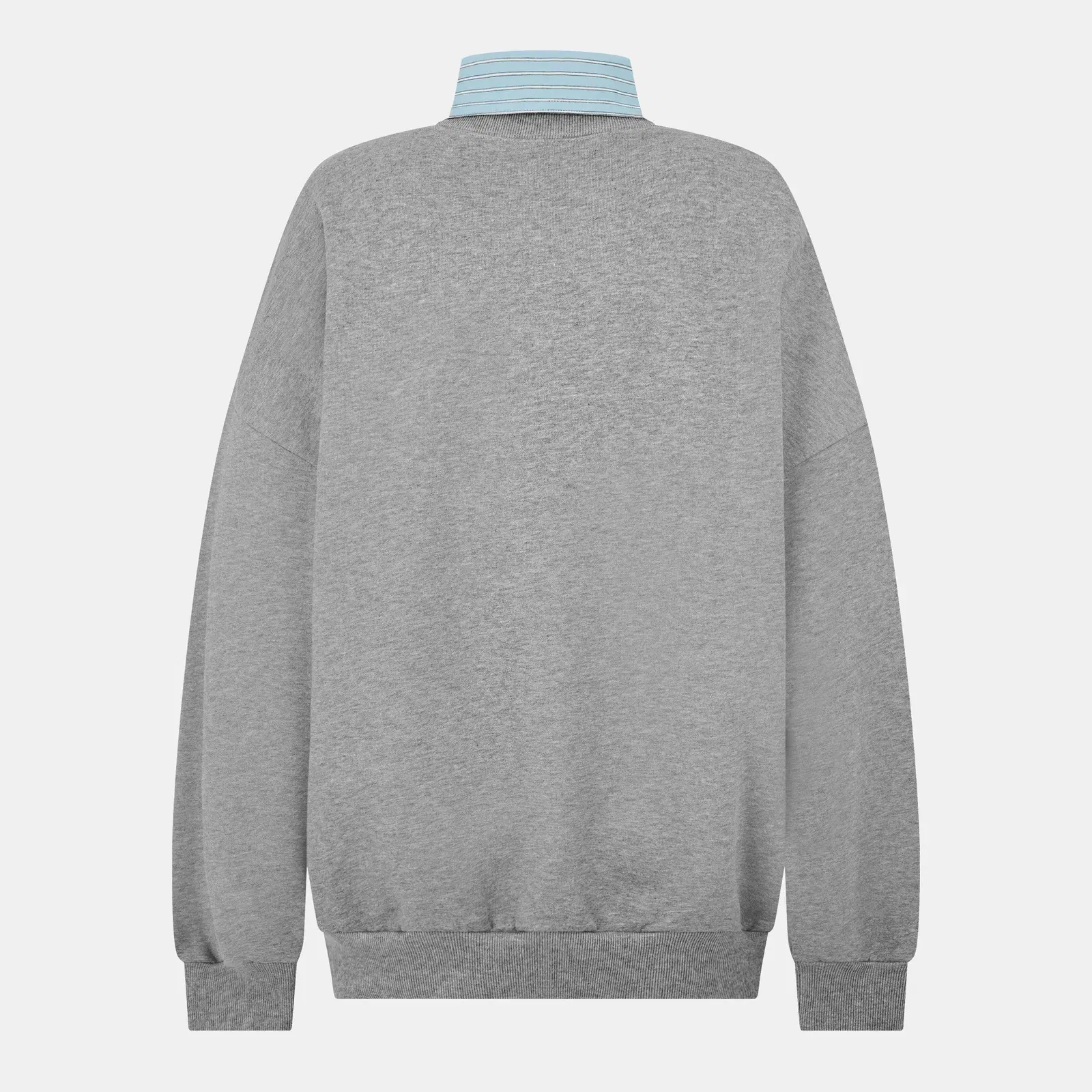 Crew Neck Ribbed Sweatshirt