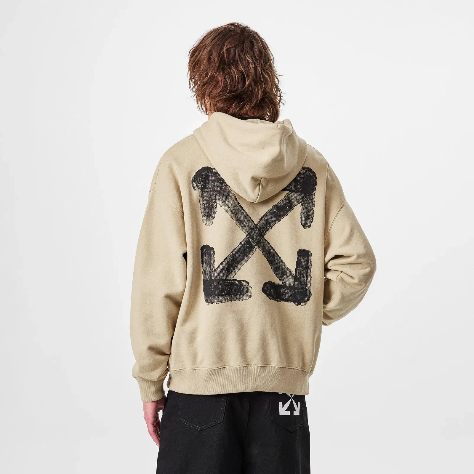 Graffiti Spray Arrow Cotton Long Sleeve Hoodie
