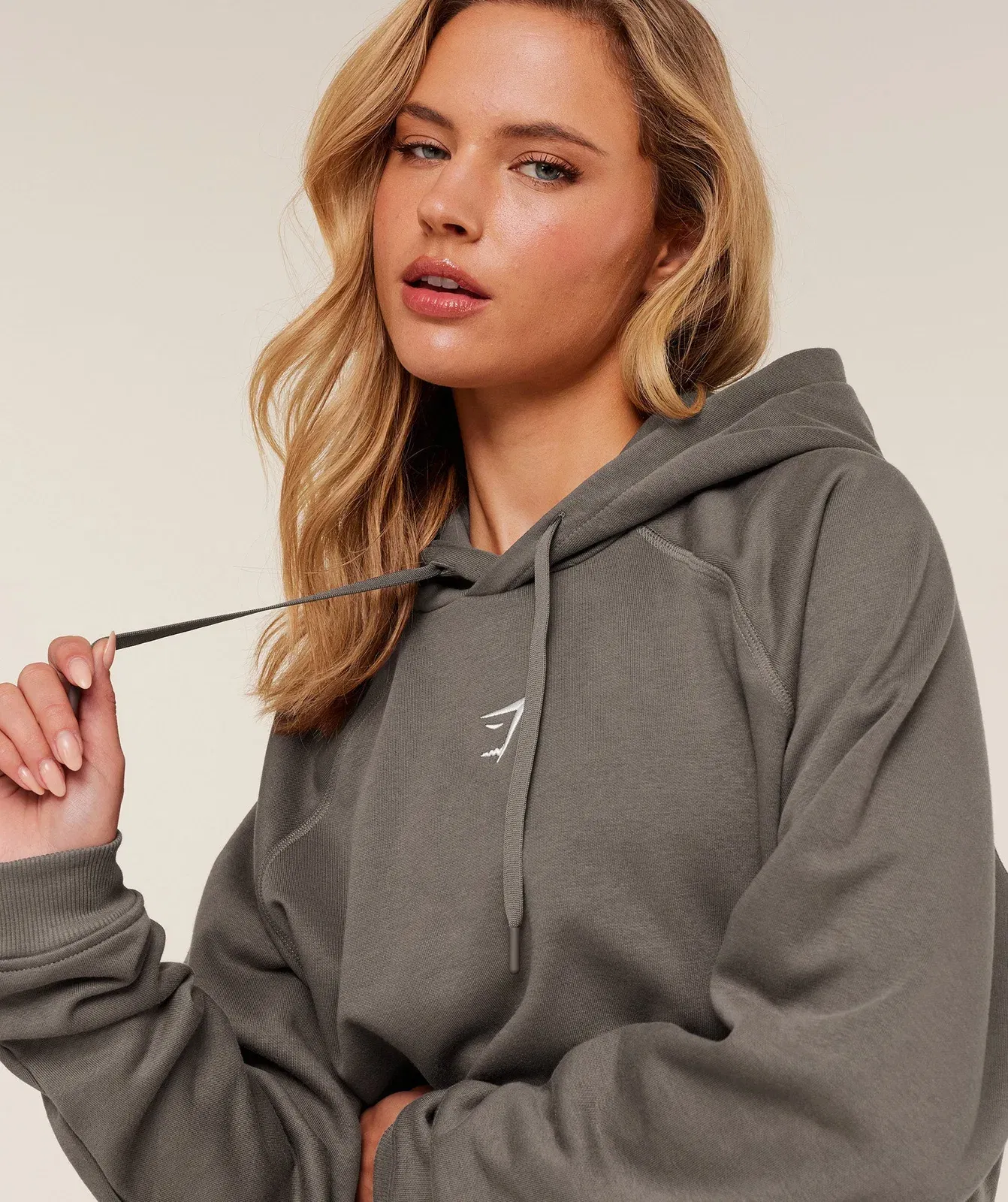 Gymshark Training Oversized Fleece Hoodie - Cool Brown