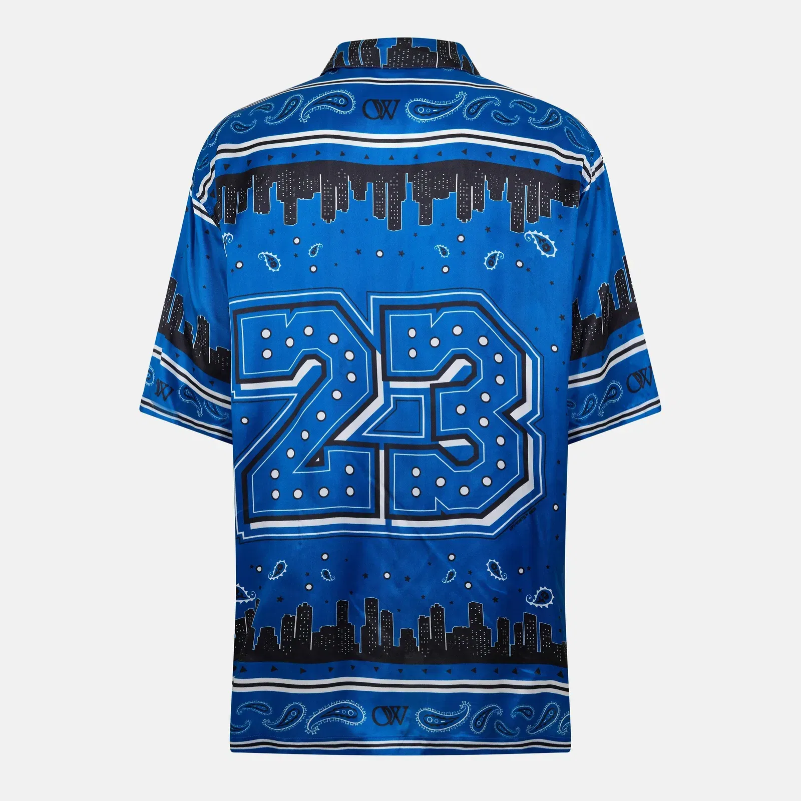 Bandana Short Sleeve Relaxed Fit Bowling Shirt