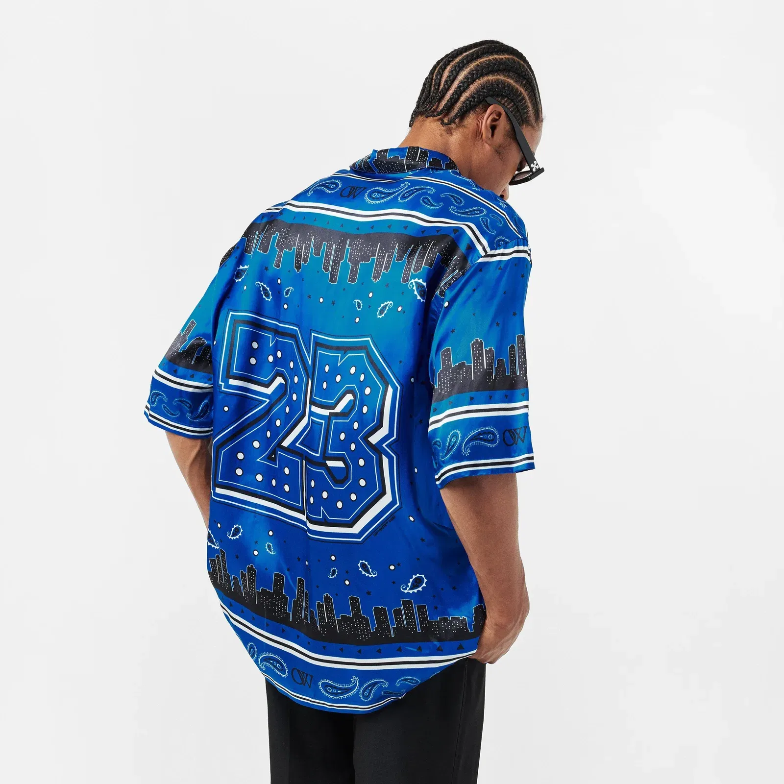 Bandana Short Sleeve Relaxed Fit Bowling Shirt