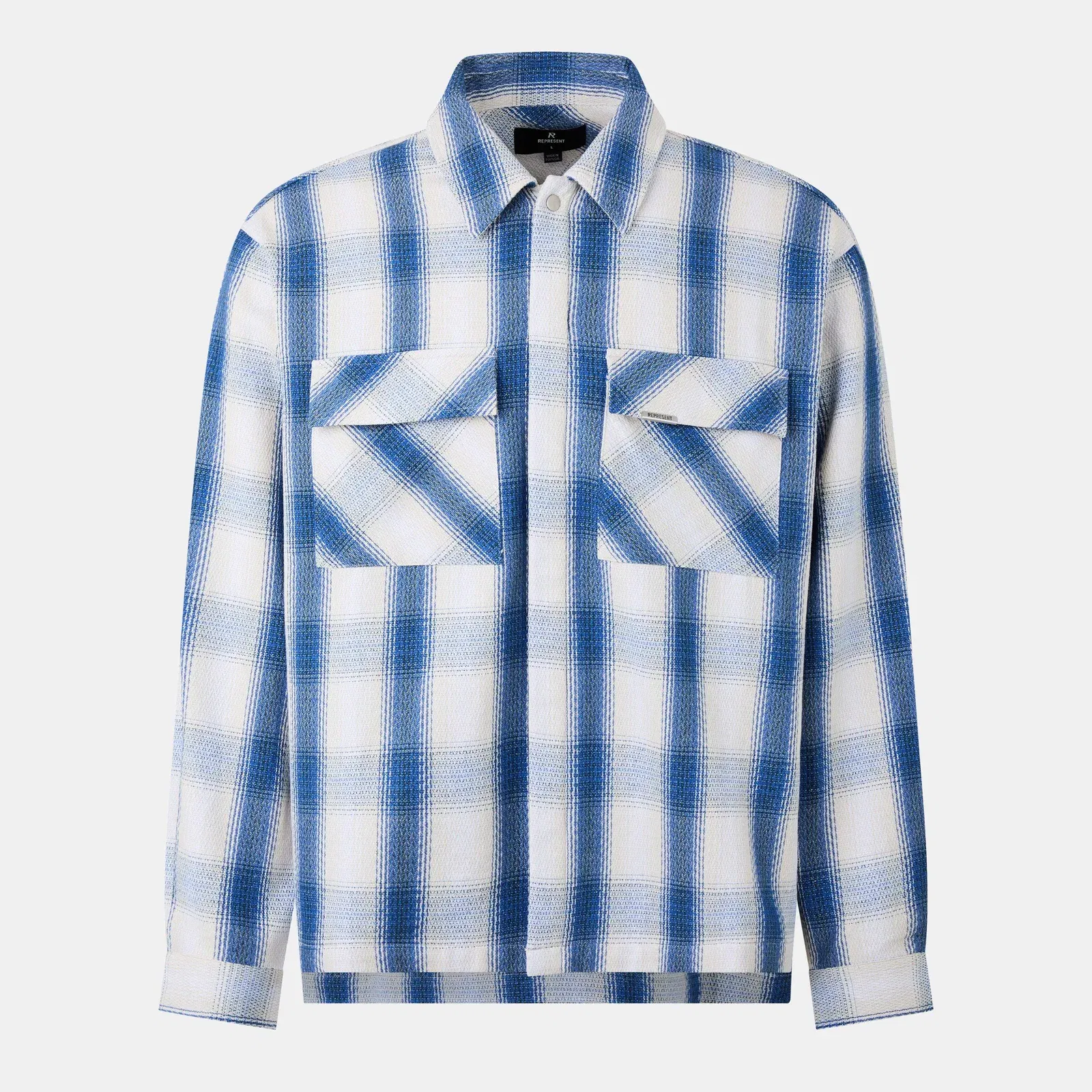 Season Flannel Oversized Check Long Sleeve Shirt