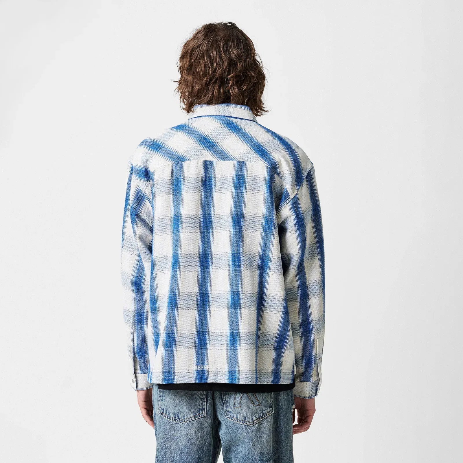 Season Flannel Oversized Check Long Sleeve Shirt