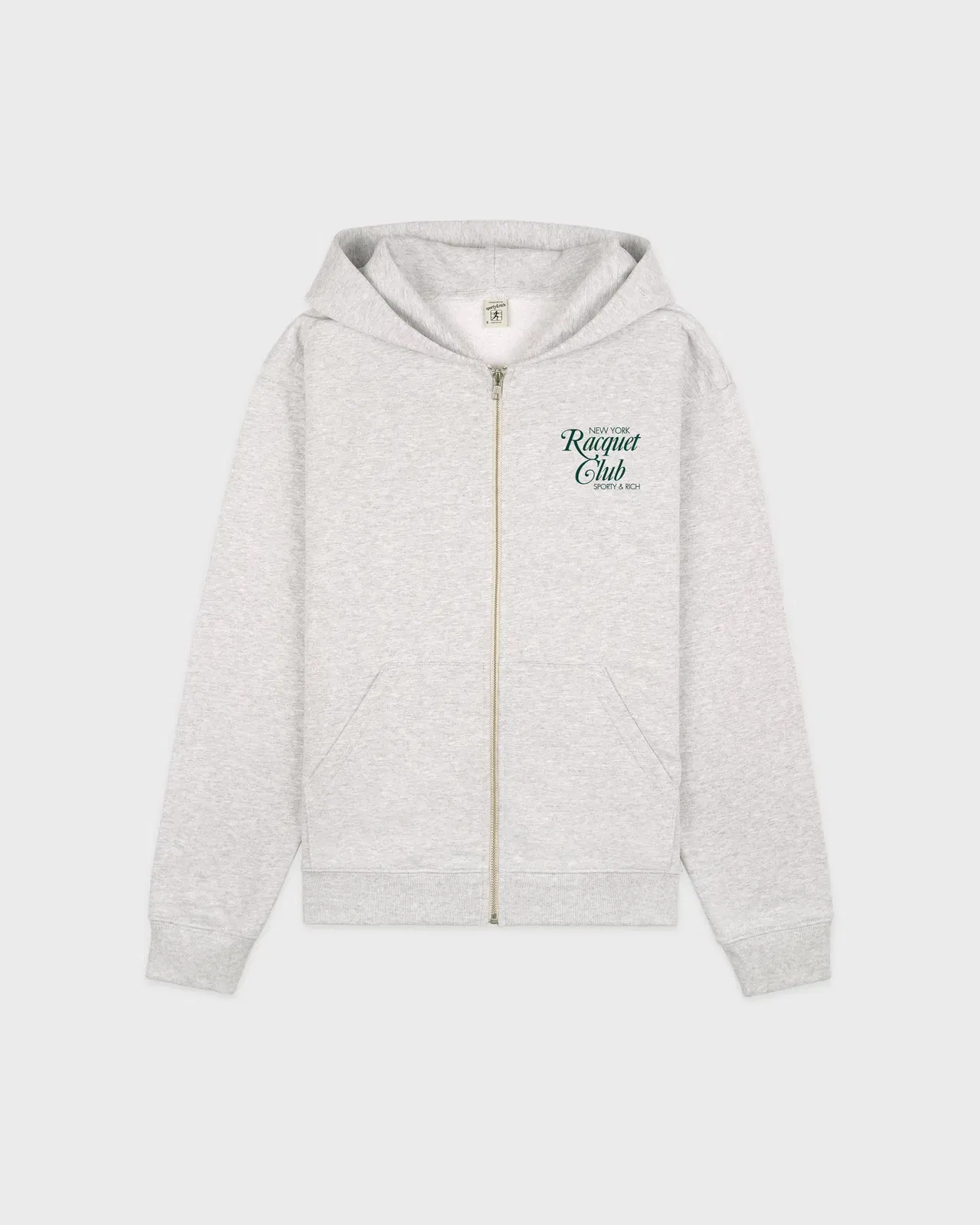NYRC Zip Hoodie - Heather Gray/Forest