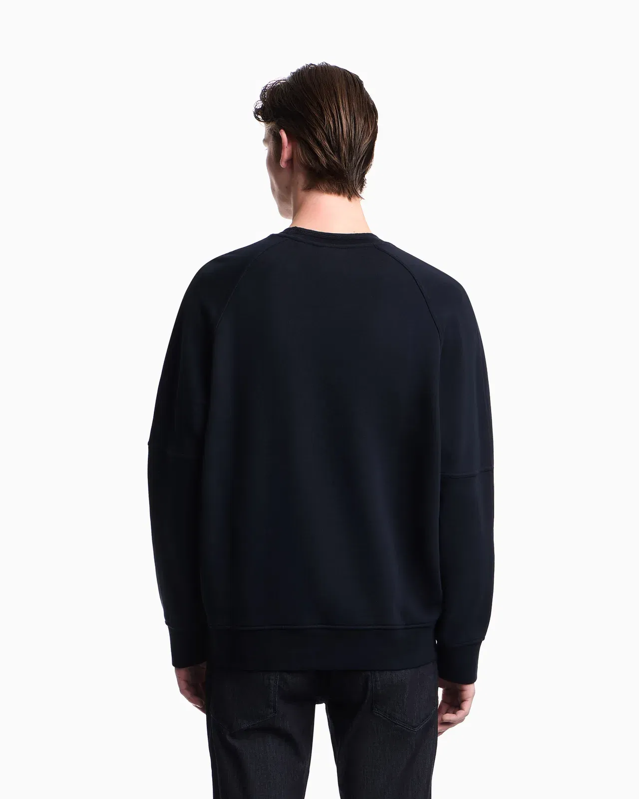 Emporio Armani French terry jersey sweatshirt with shield embroidery