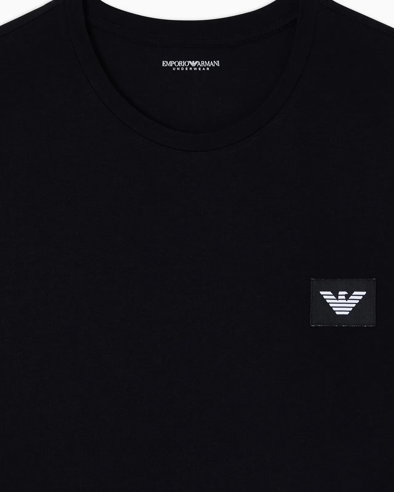 Emporio Armani logo label organic jersey pyjamas with Bermuda shorts