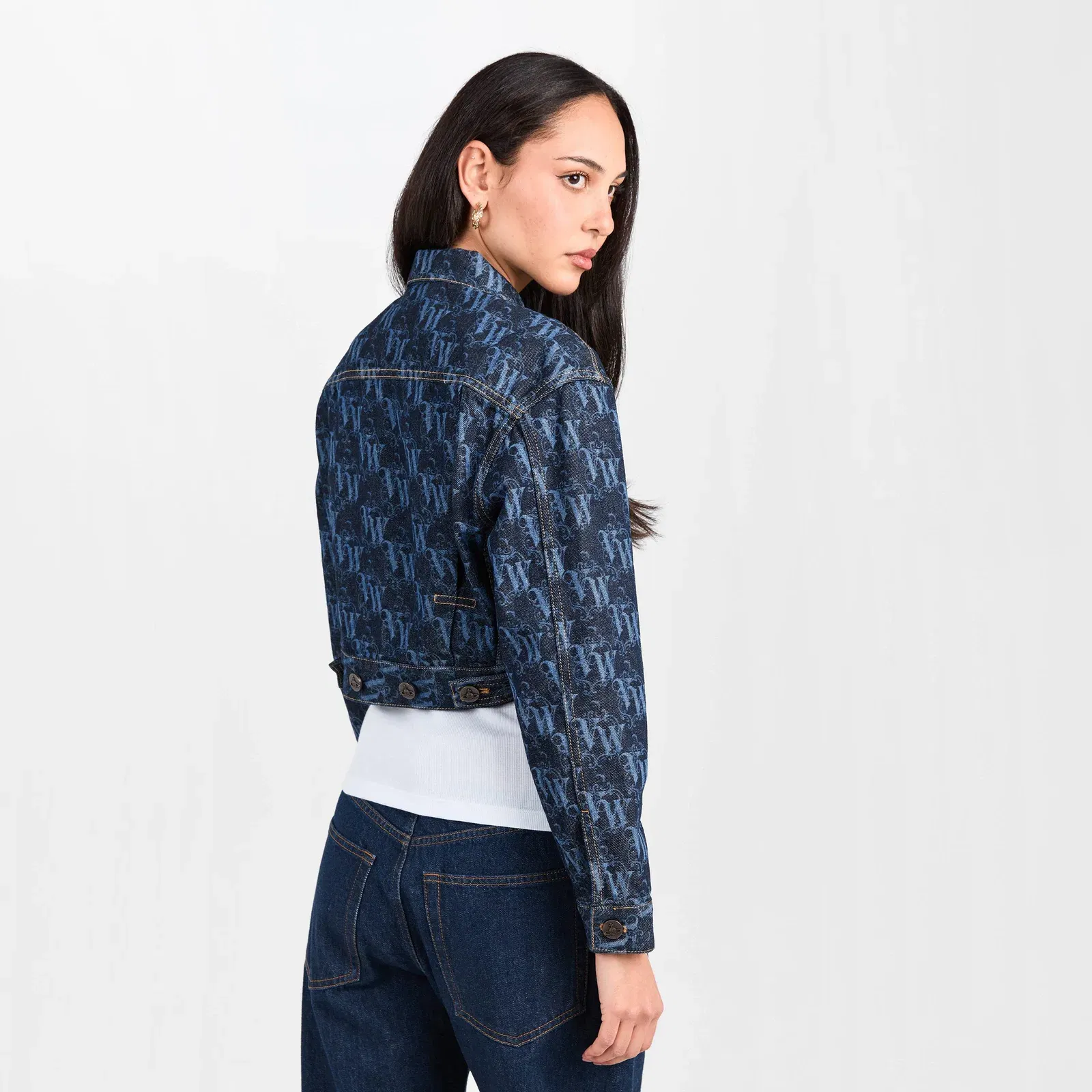 Viv Logo Structured Jean Jacket
