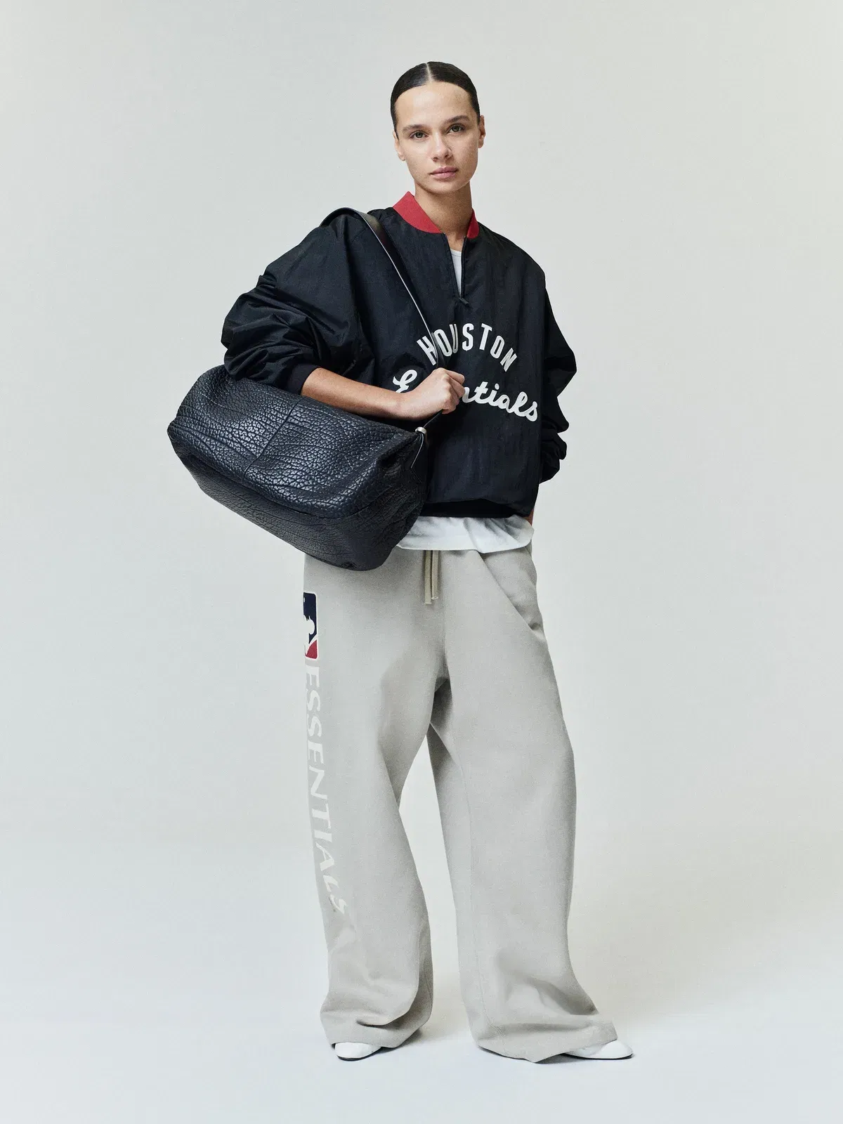 Essentials Astros Half Zip Pullover Black