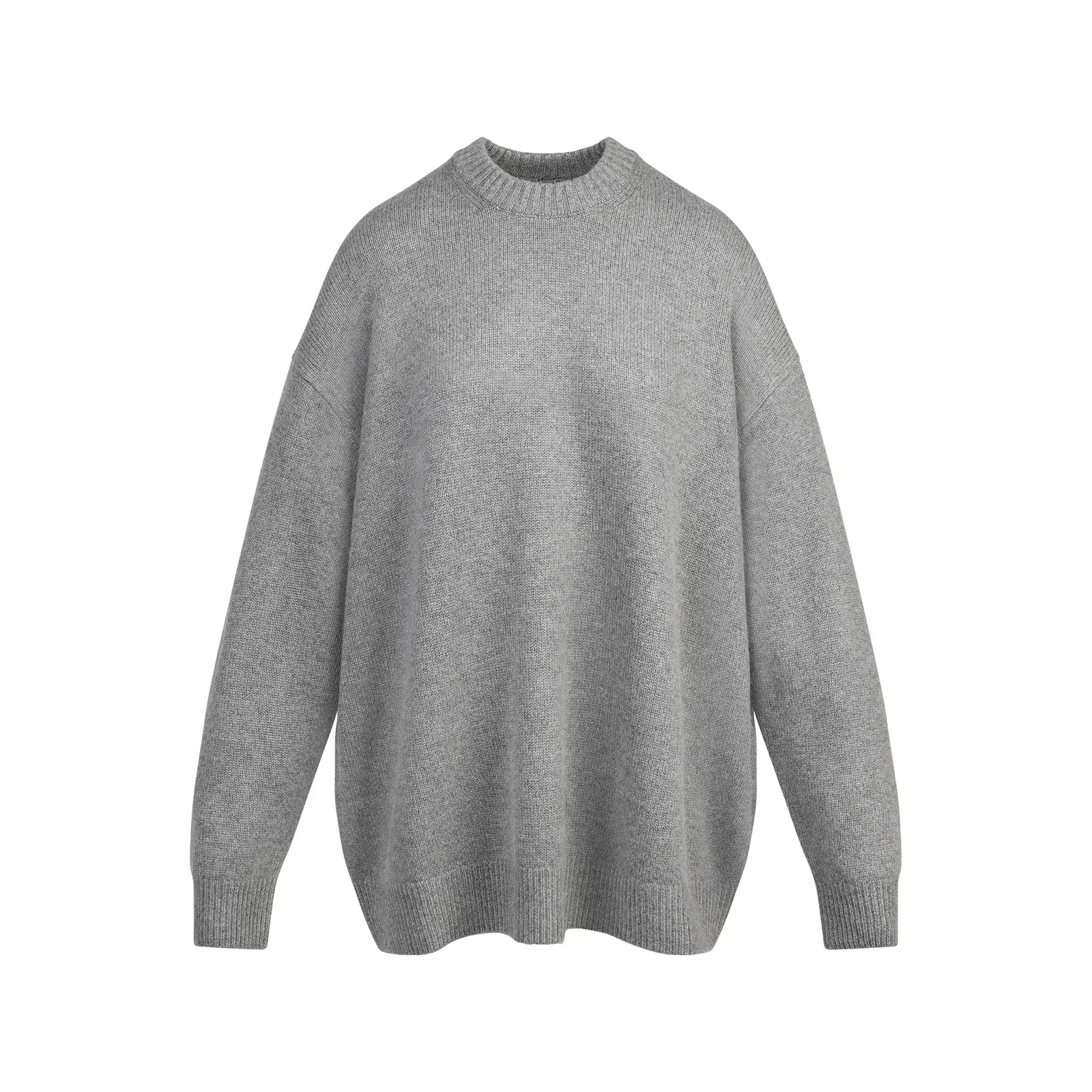 CASHMERE OVERSIZED SWEATER | DARK HEATHER GREY