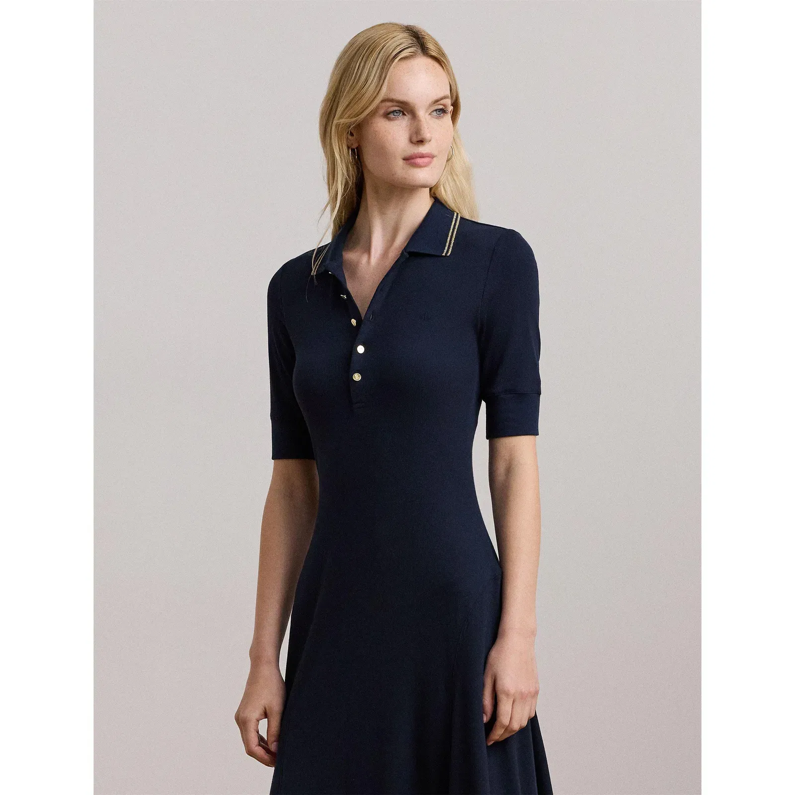 Cotton-Blend Polo Dress