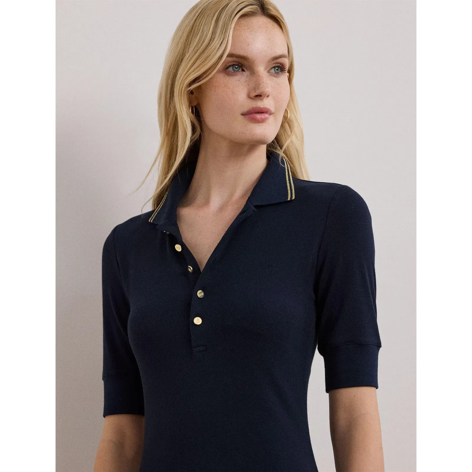 Cotton-Blend Polo Dress