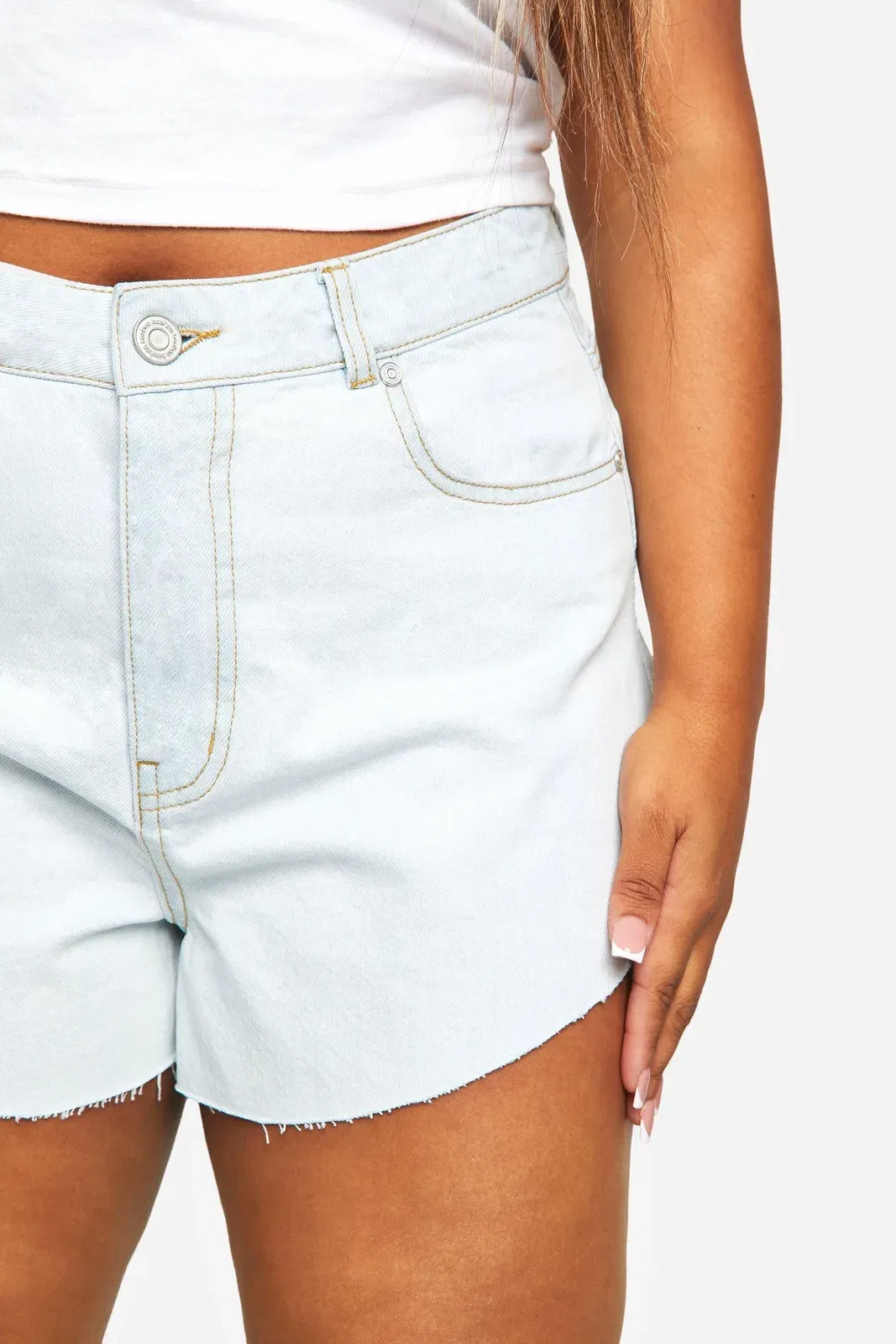 Plus Basic Denim Flippy Short