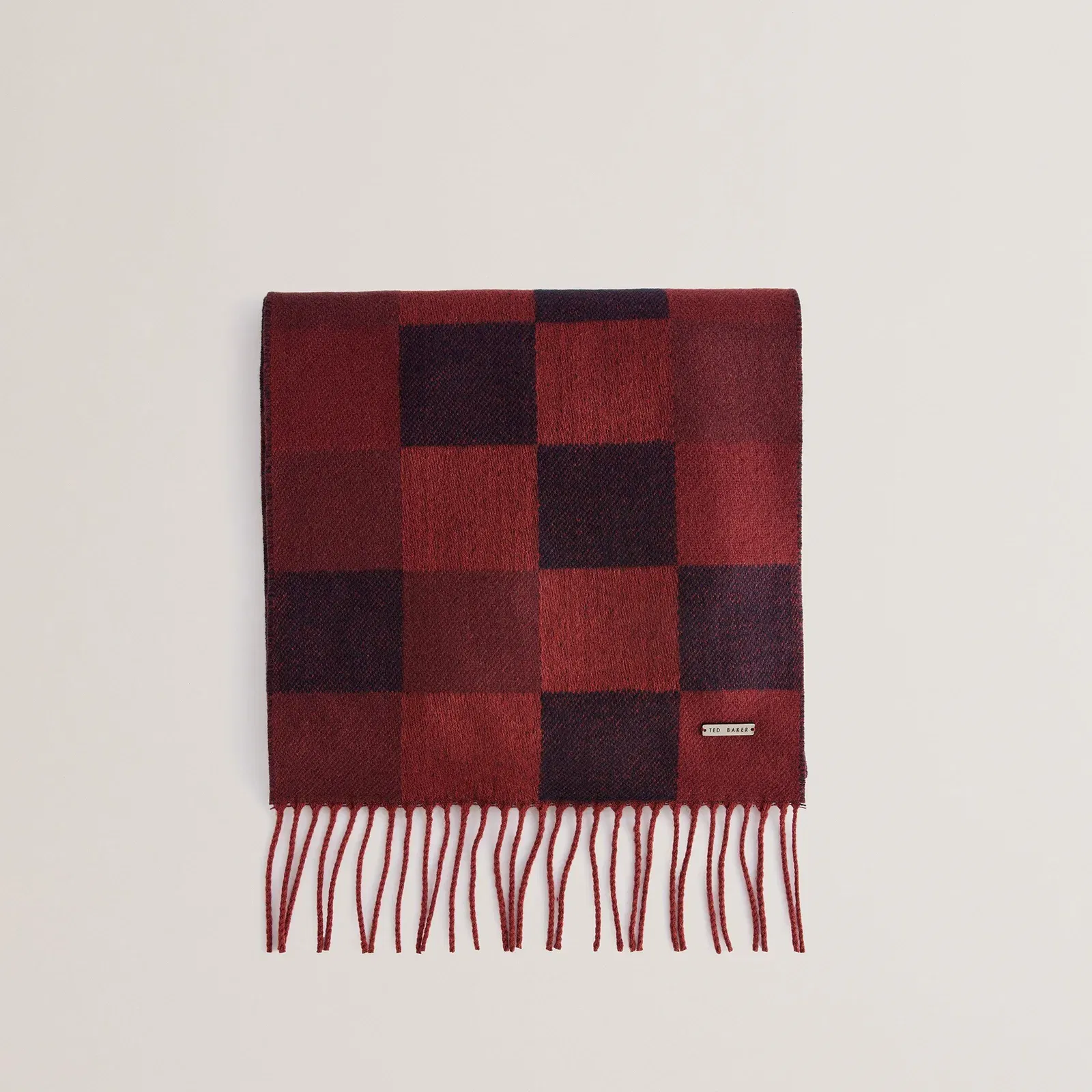 Grid Check Midweight Scarf