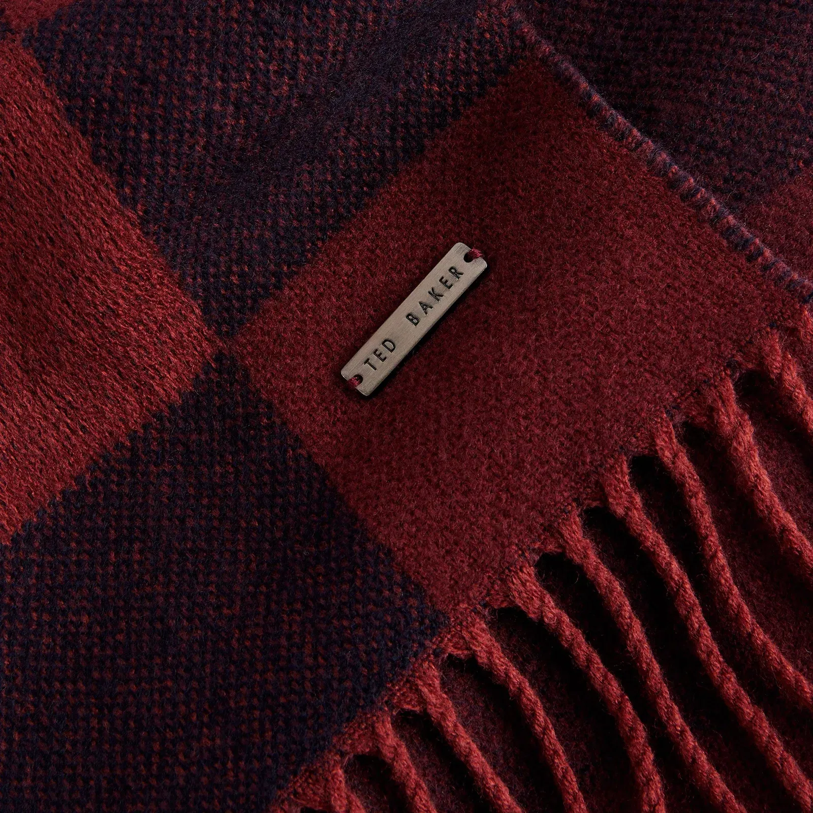 Grid Check Midweight Scarf