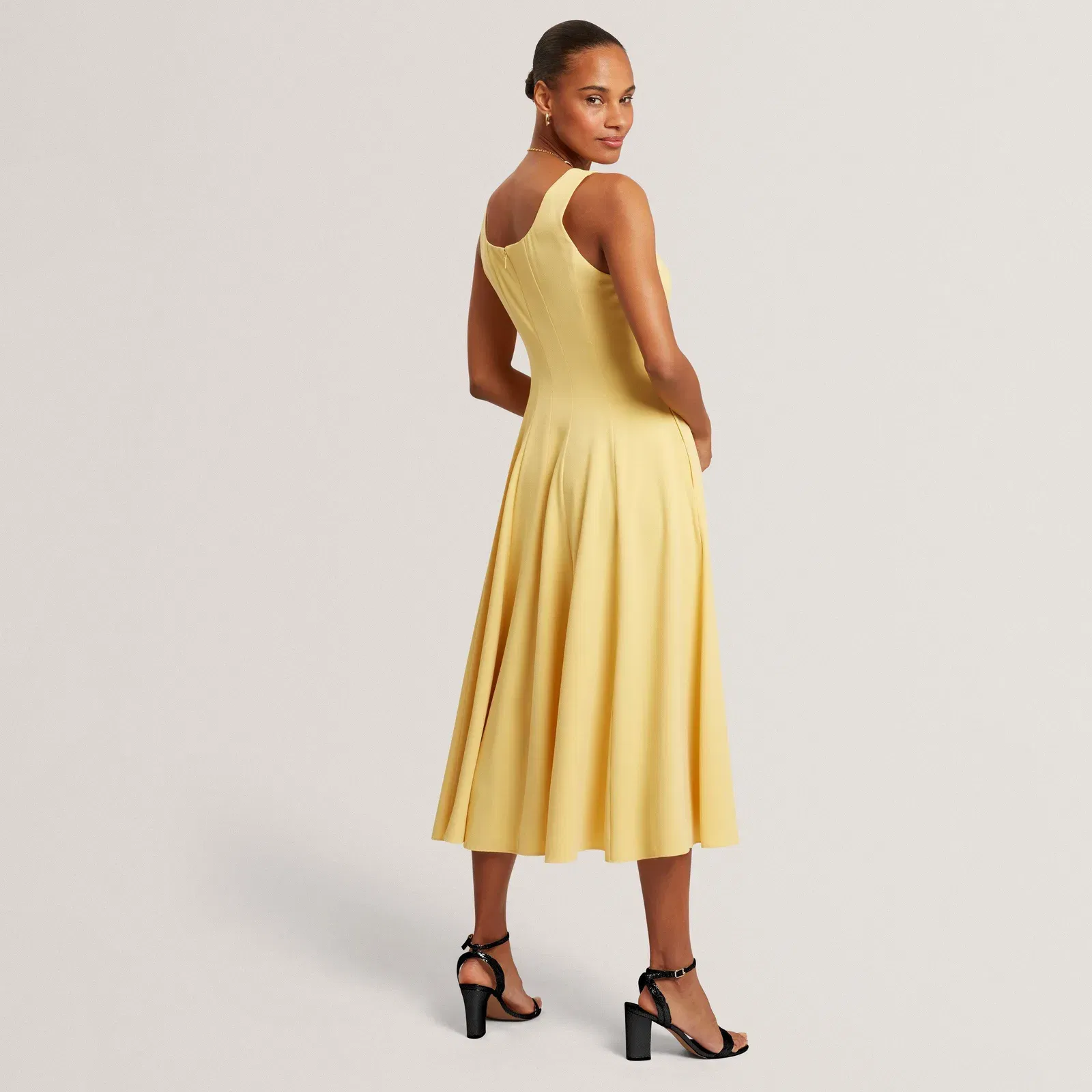 Ted Baker Panelled Scoop Neck Sleeveless Midi Dress