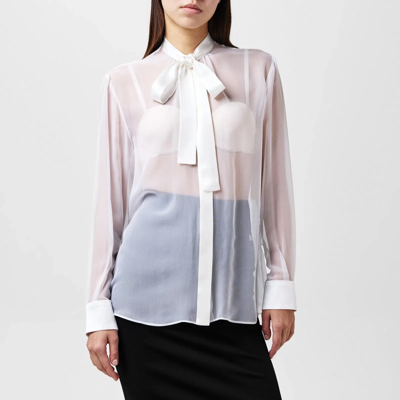 Sheer Bow Blouse