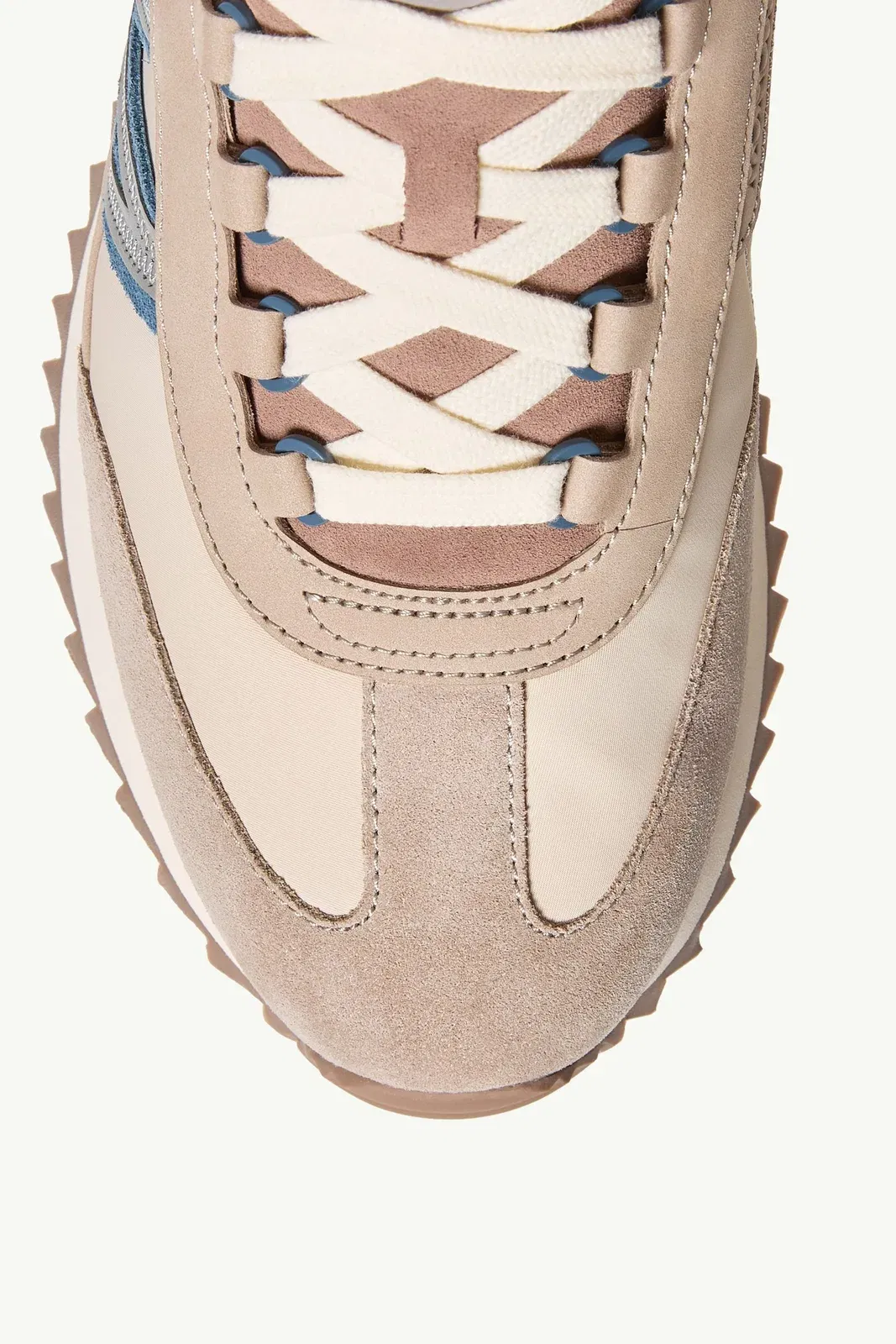 Moncler Pacey2 Suede & Nubuck Sneakers Beige