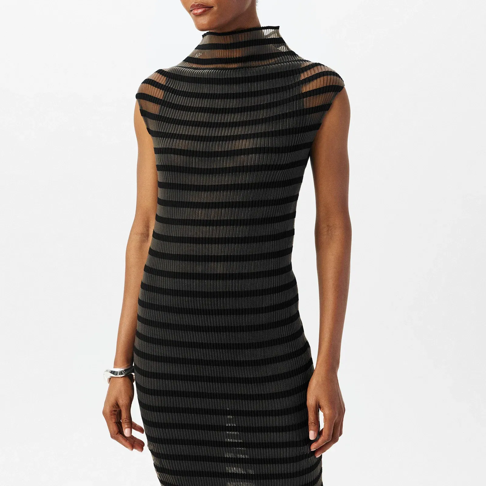 The Mariniere Striped Black Dress