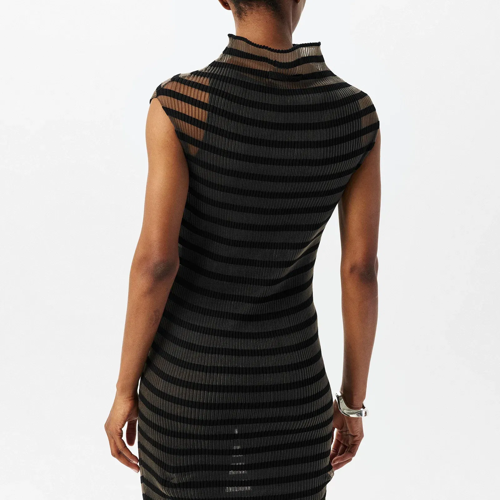 The Mariniere Striped Black Dress