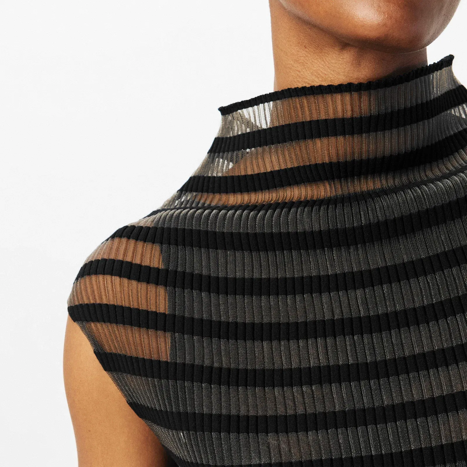 The Mariniere Striped Black Dress