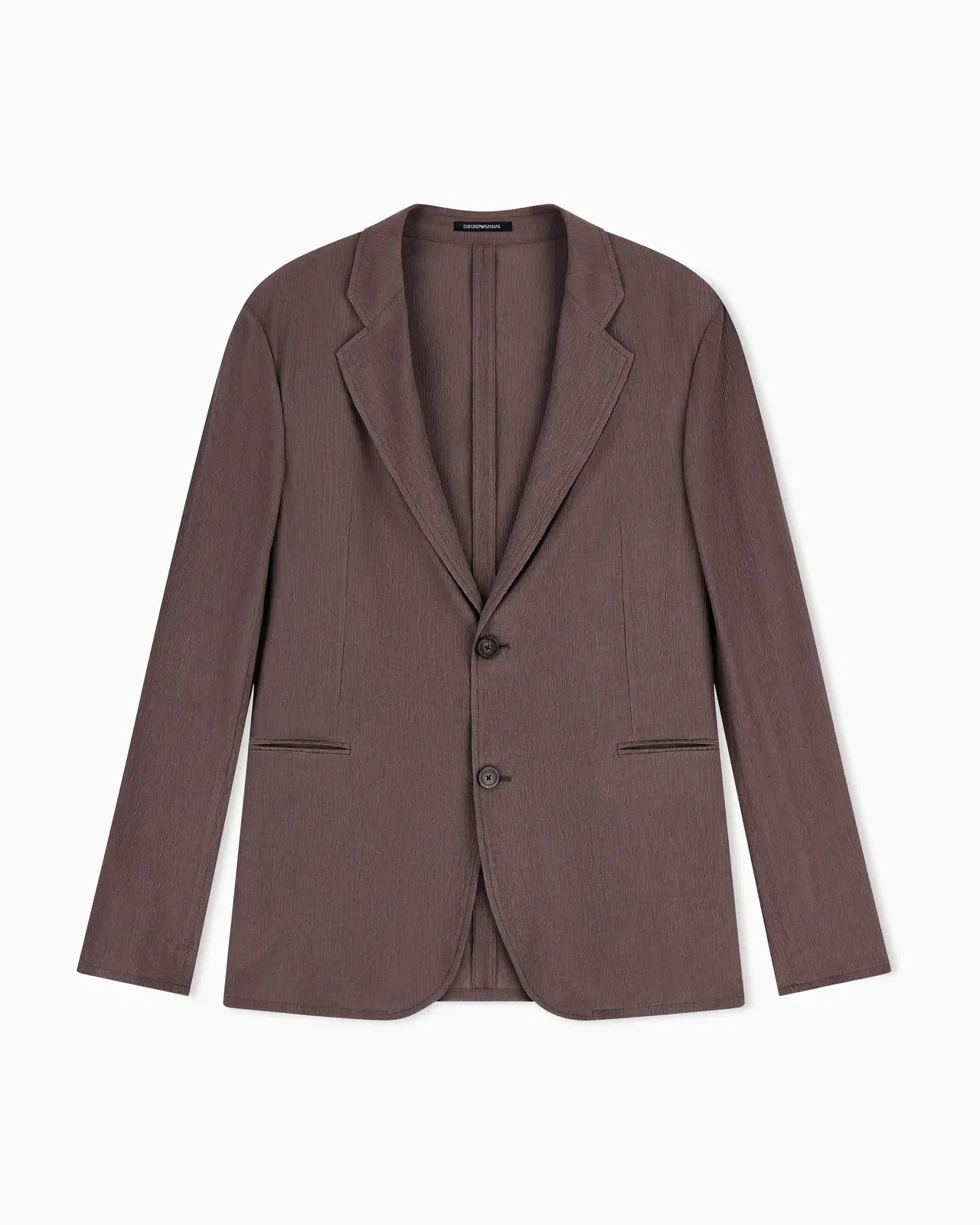 Emporio Armani Single-breasted jacket in 3D wrinkle-effect crêpe fabric