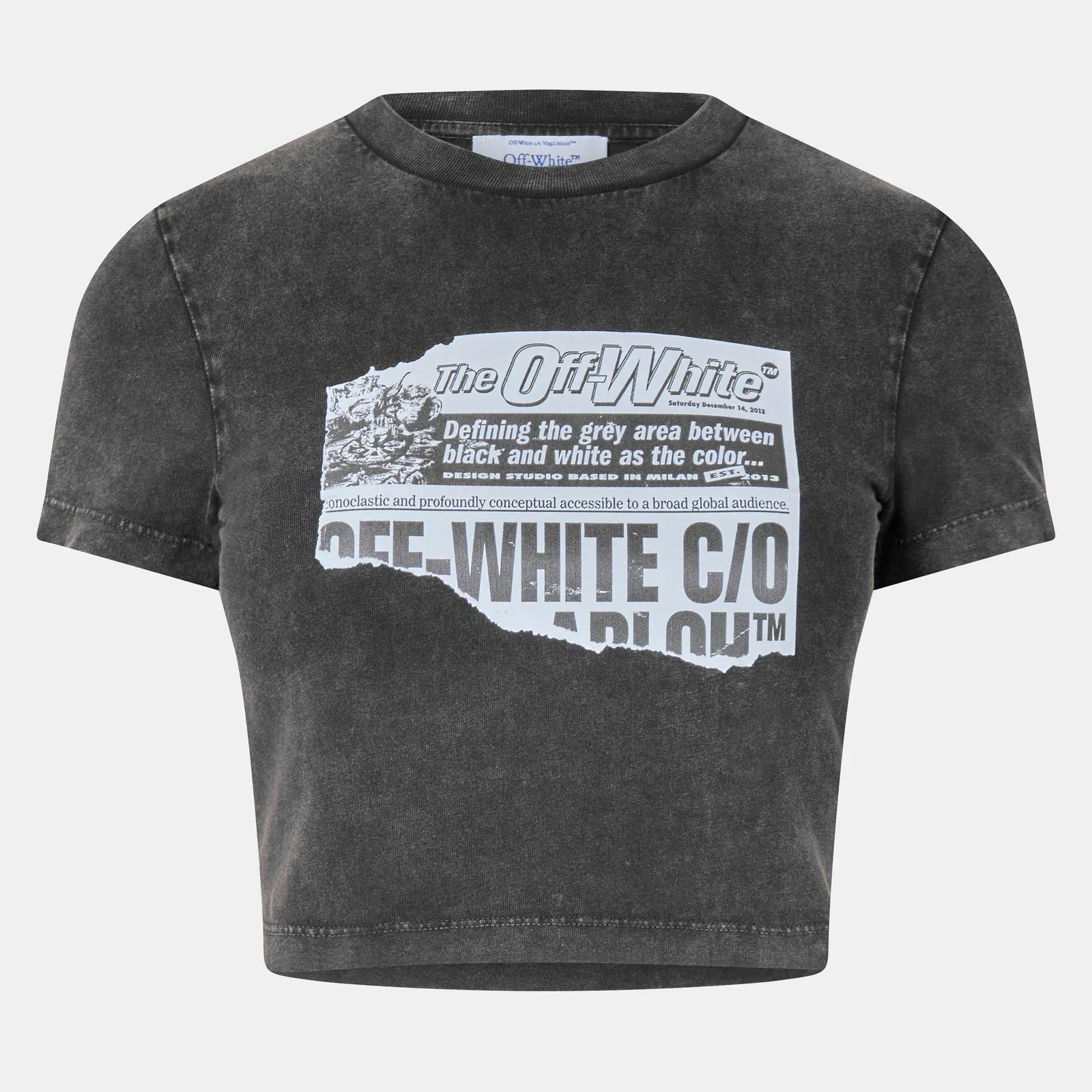 Marble Cropped Fitted Baby T-Shirt