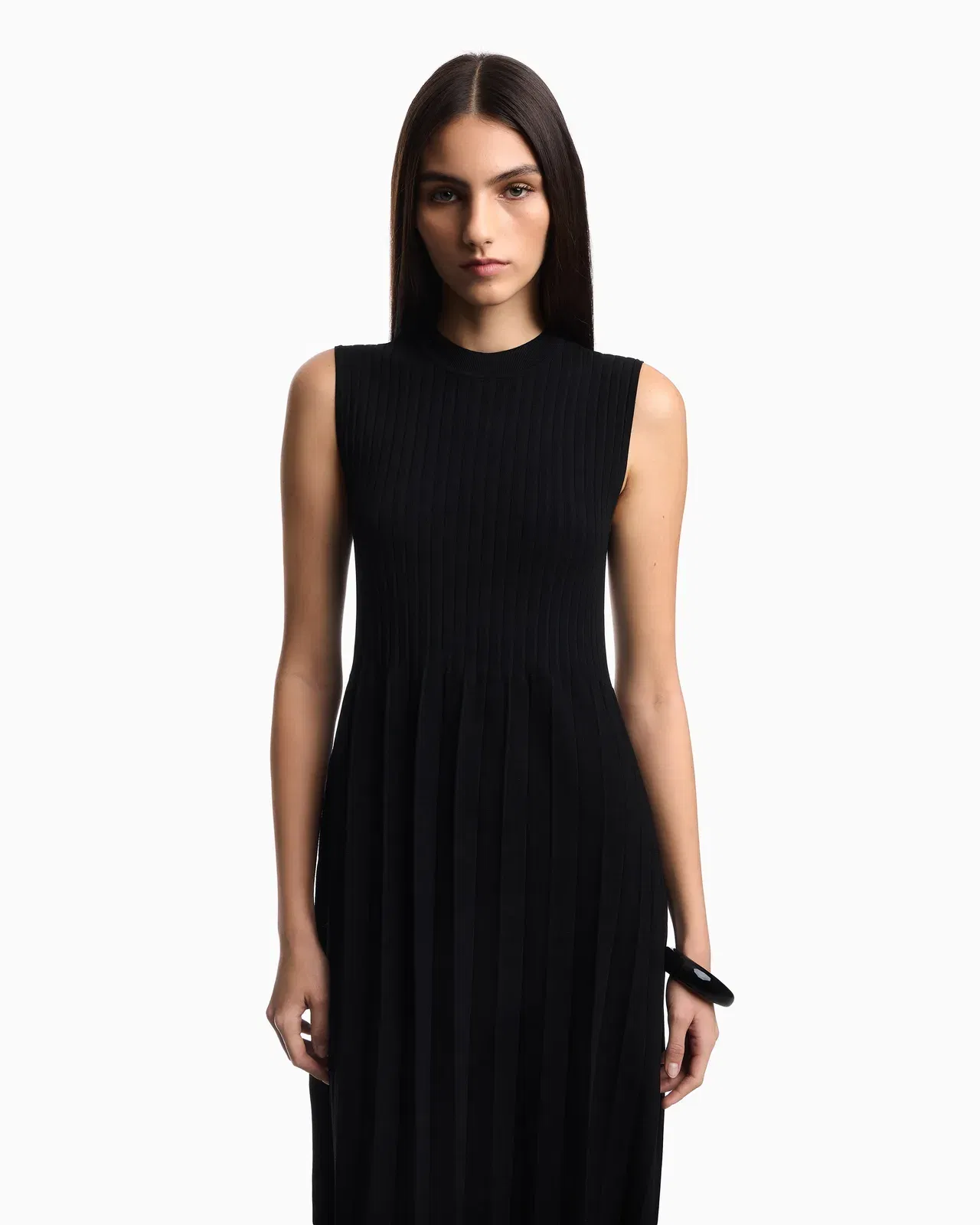 Emporio Armani pleat-knit dress