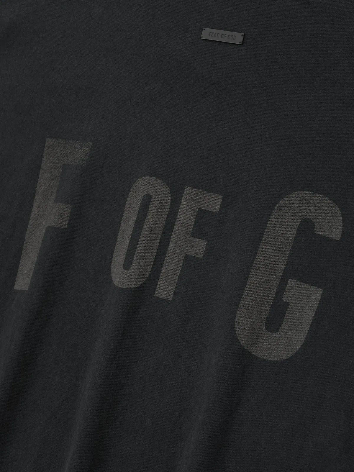 Essentials Fear Of God, F Of G Long Sleeve T-Shirt Black