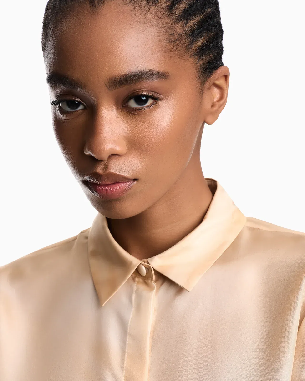Emporio Armani Shirt in pongee silk with faded print