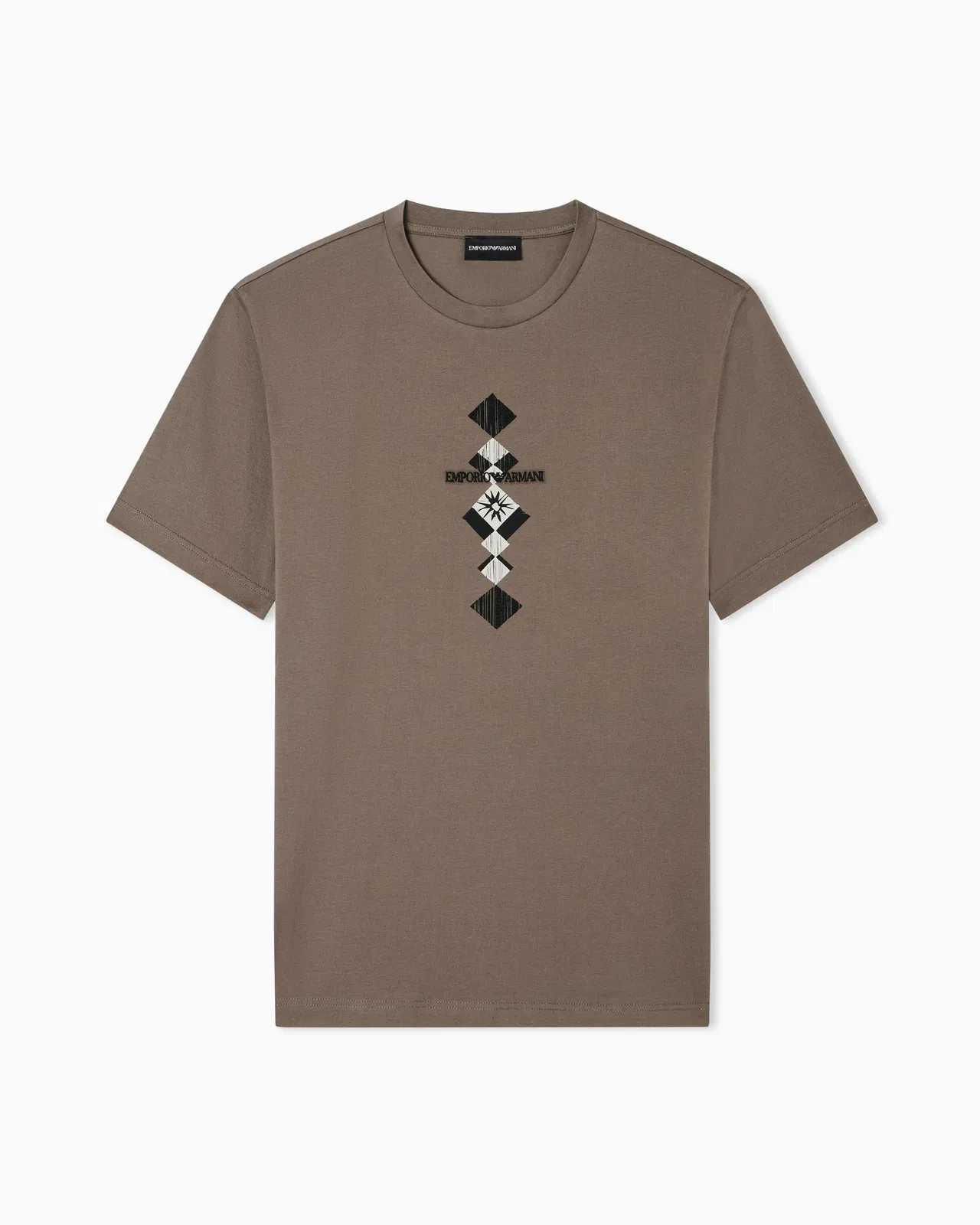 Emporio Armani Jersey T-shirt with tribal print