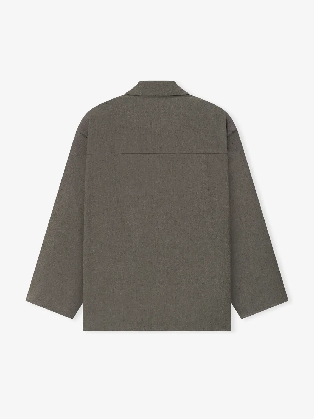 Essentials Cotton Wool Oxford Shirt Jacket Willow