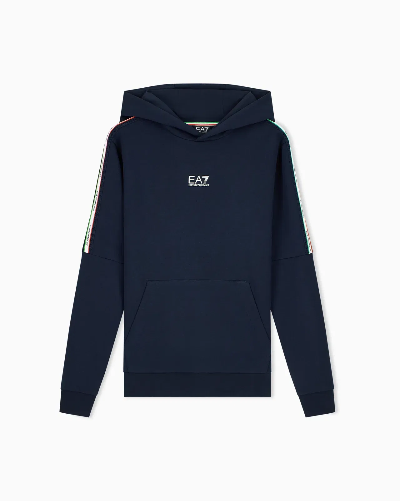 EA7 Italian Spirit cotton-blend hooded sweatshirt