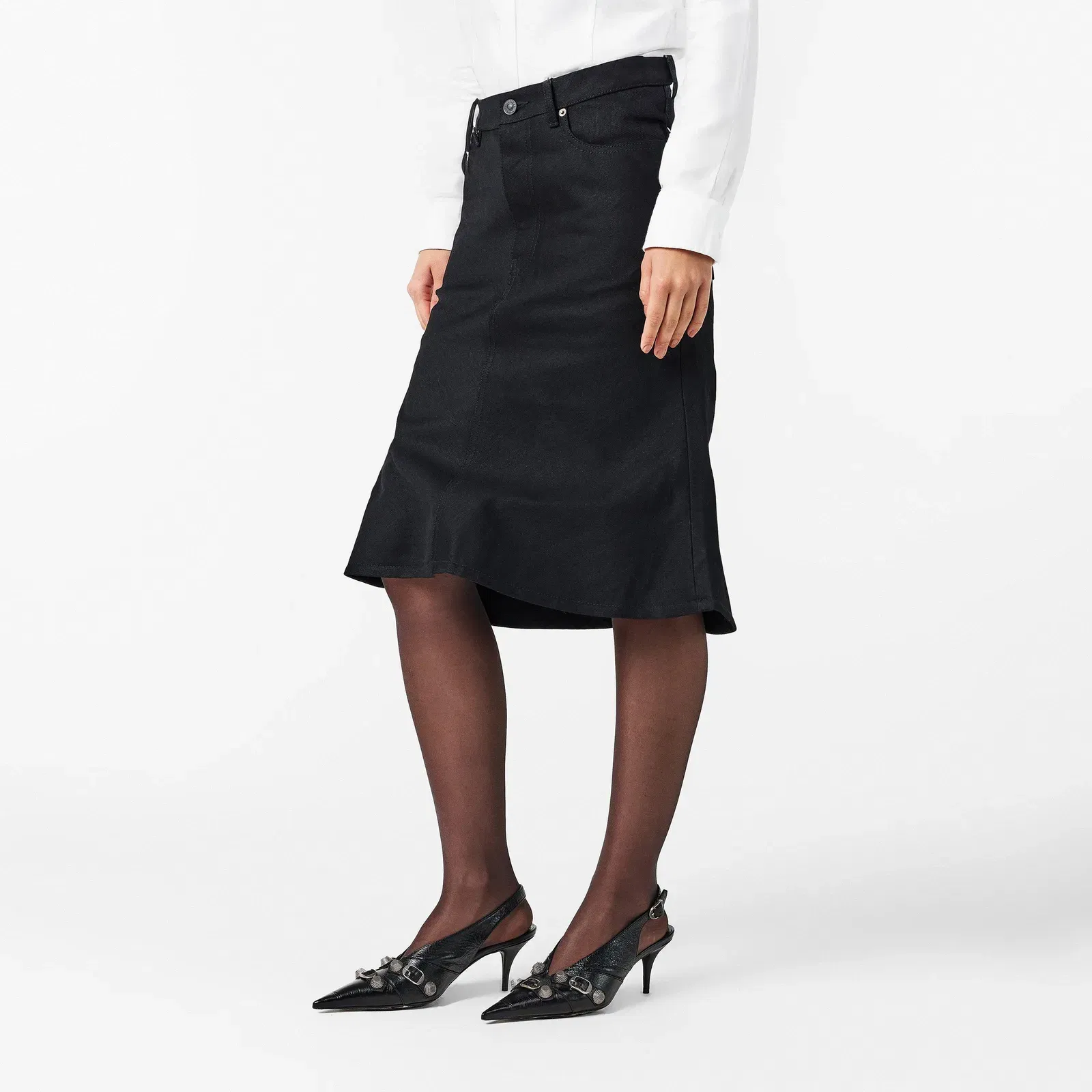 Denim Mid-Rise Skirt