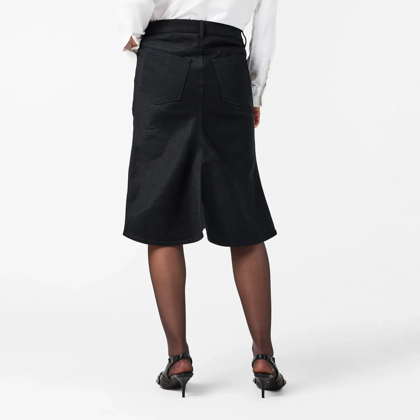 Denim Mid-Rise Skirt