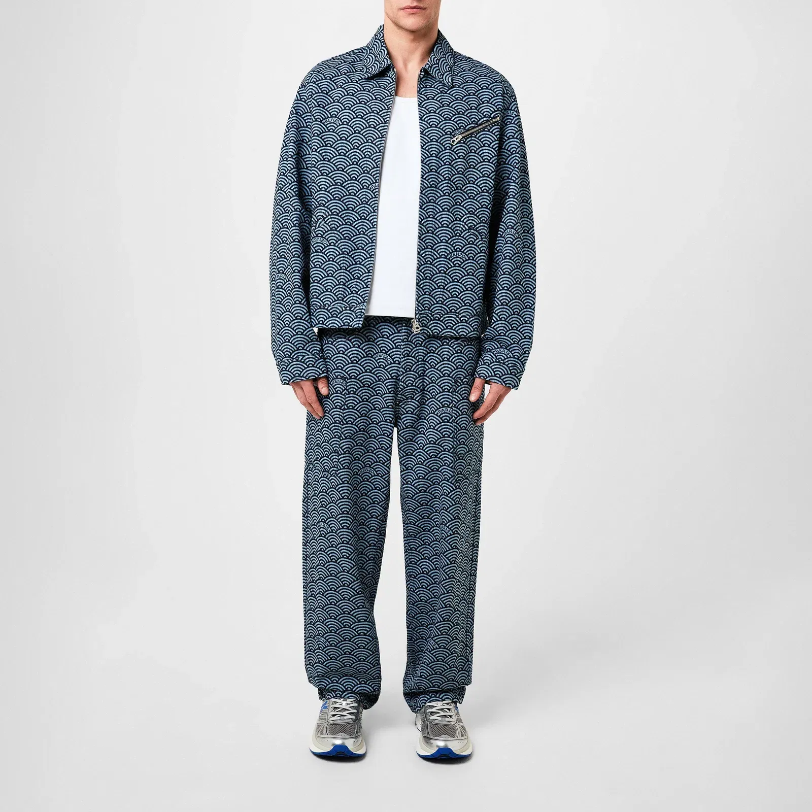 Seigaiha Straight Leg Jeans