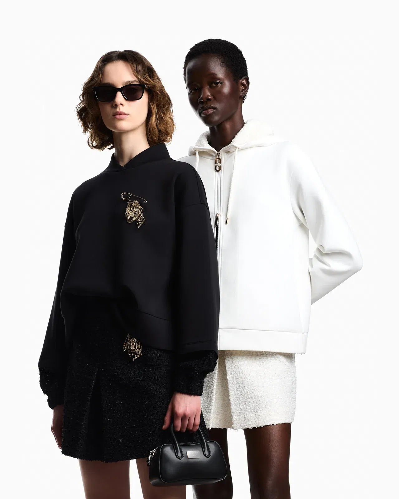 Emporio Armani Lunar New Year double-jersey sweatshirt with tweed details