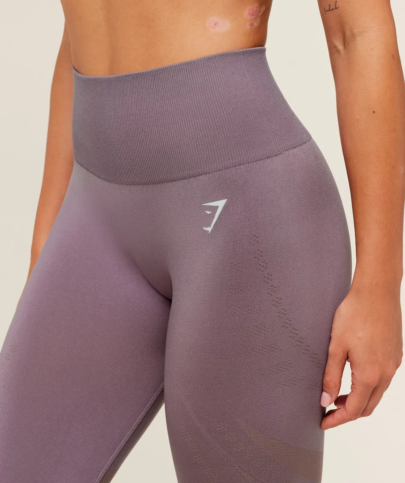 Gymshark Running Seamless Leggings - Dusk Purple/Walnut Mauve