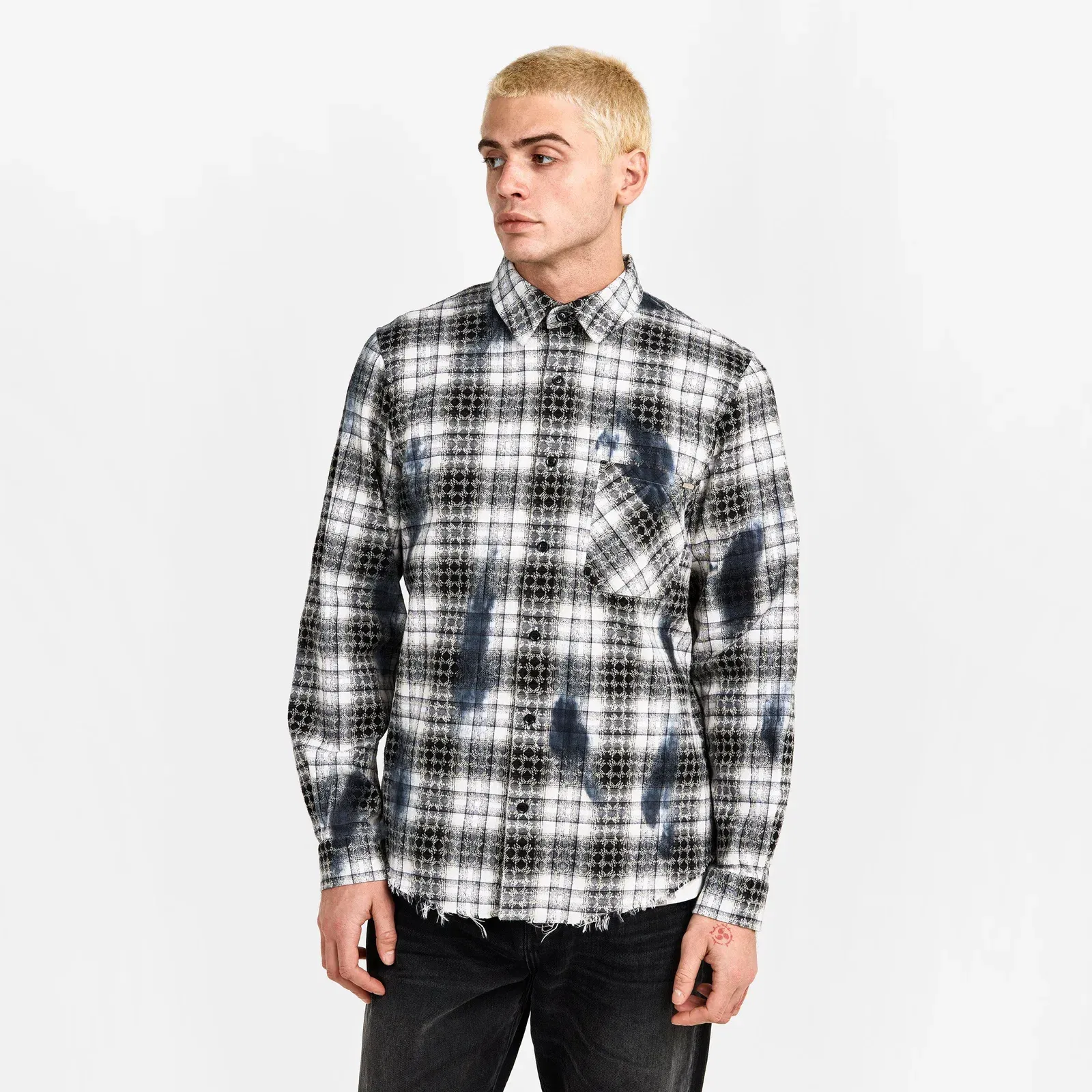Patterned Long Sleeve Tailored Fit Shirt
