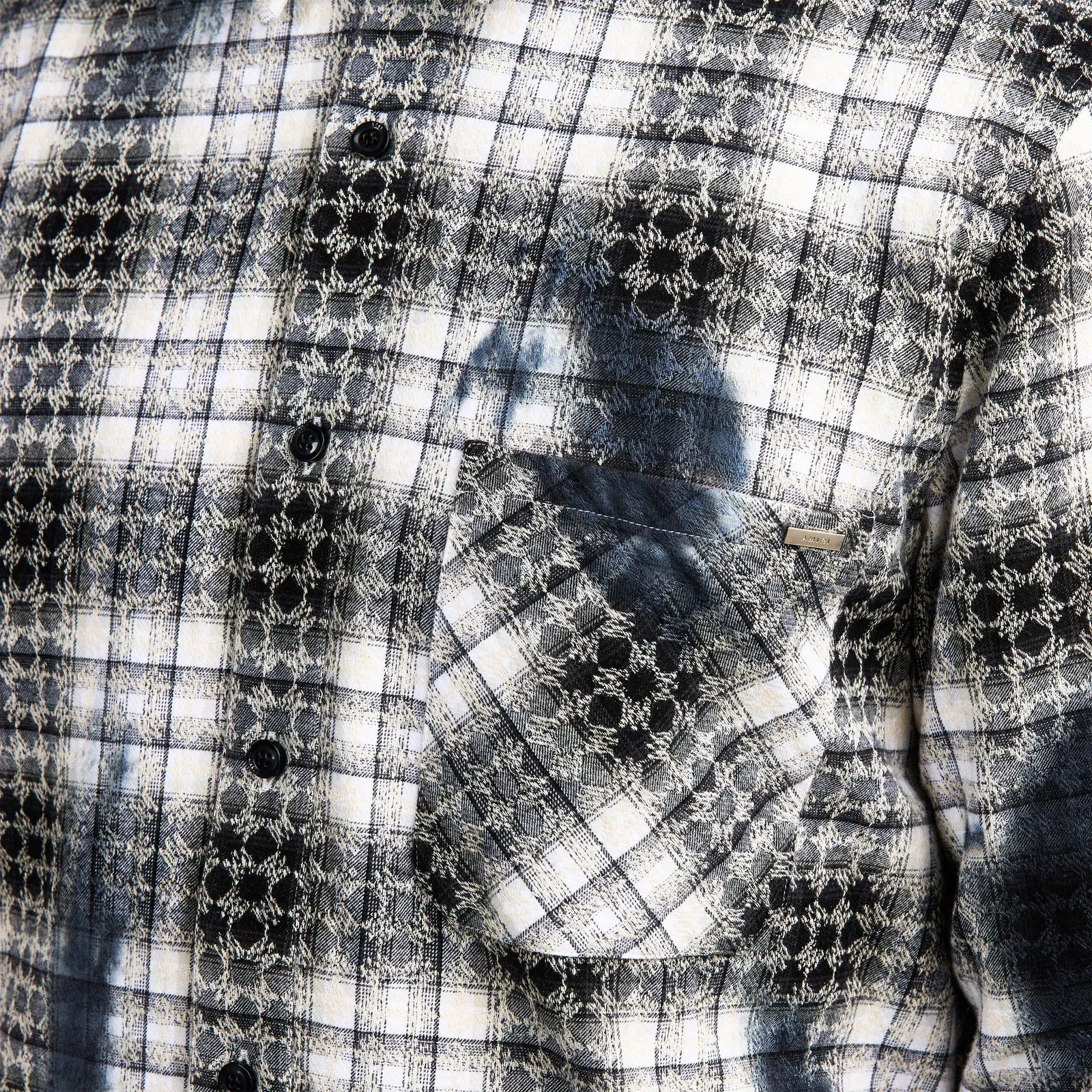 Patterned Long Sleeve Tailored Fit Shirt