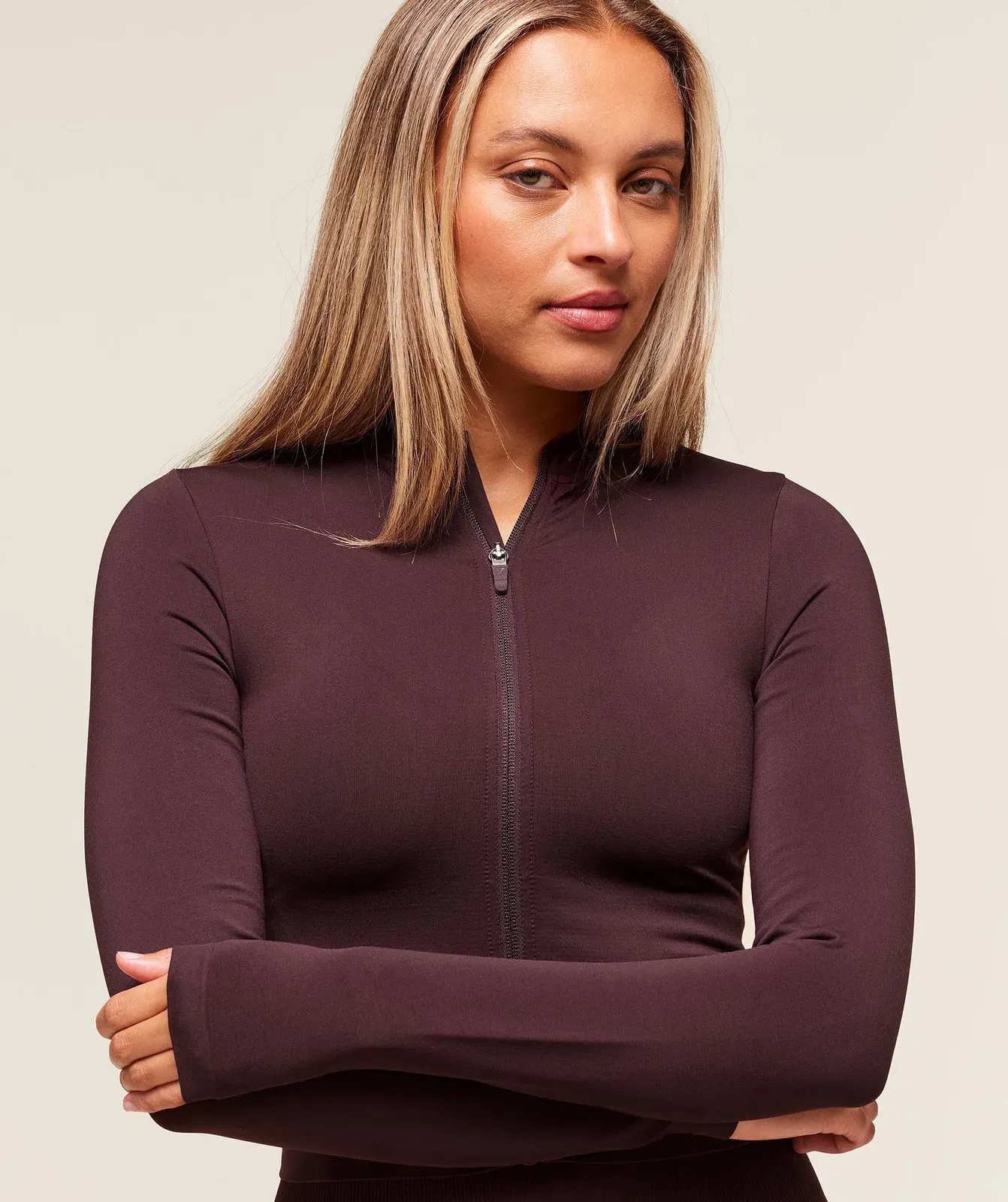 Gymshark Everyday Seamless Zip Tracktop - Cherry Purple