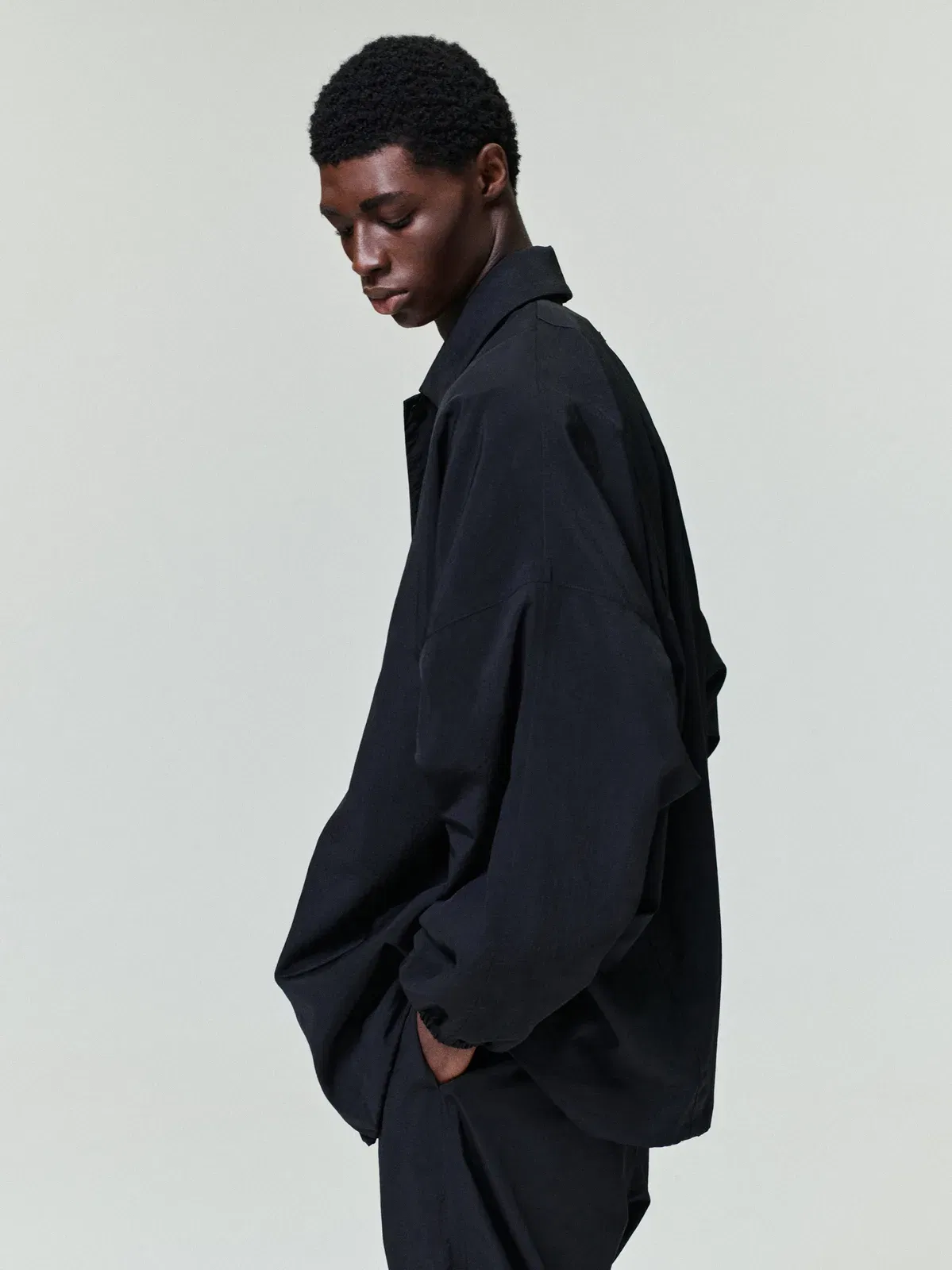 Essentials Nylon Ripstop Tech Windbreaker Black