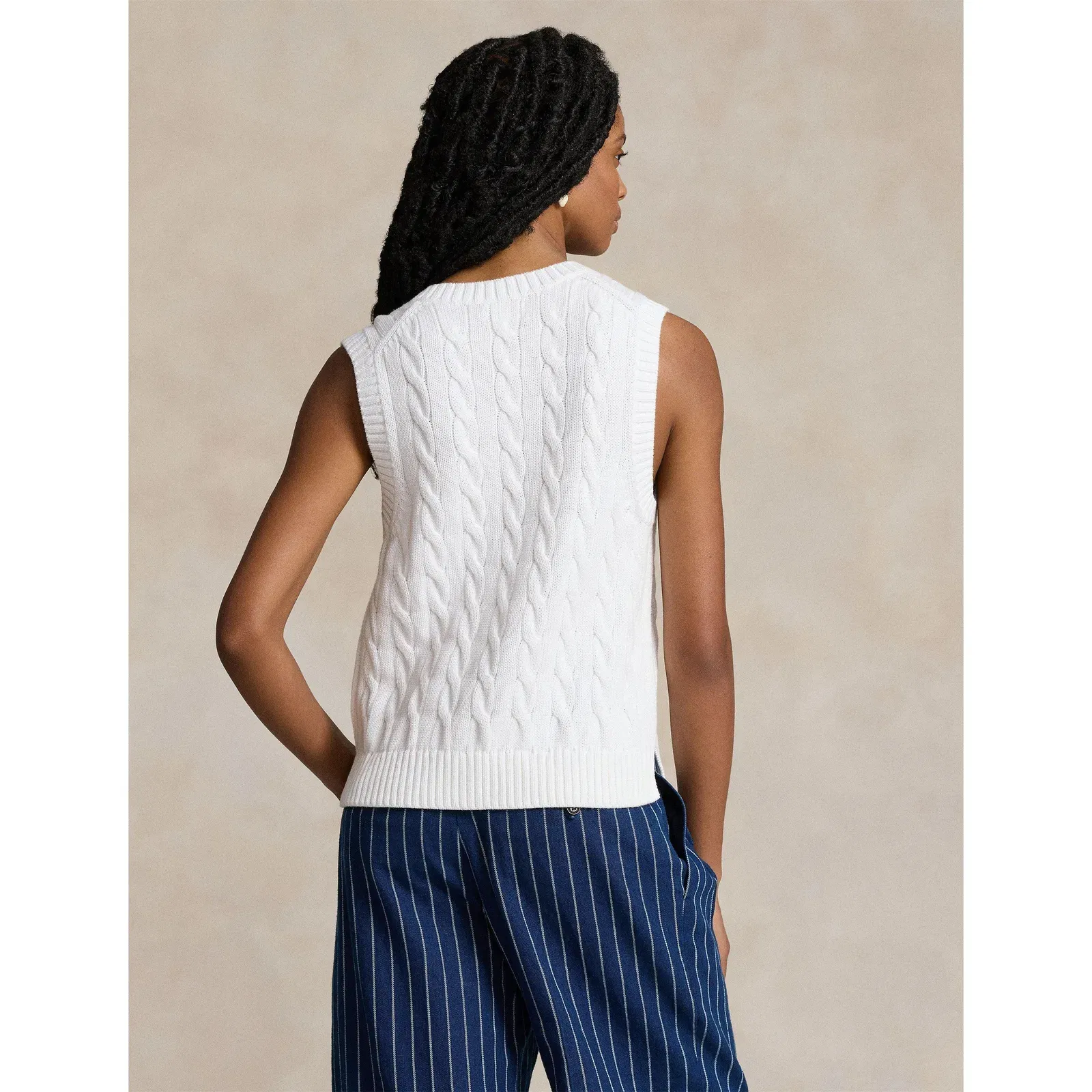 Cable Knit Sleeveless Jumper