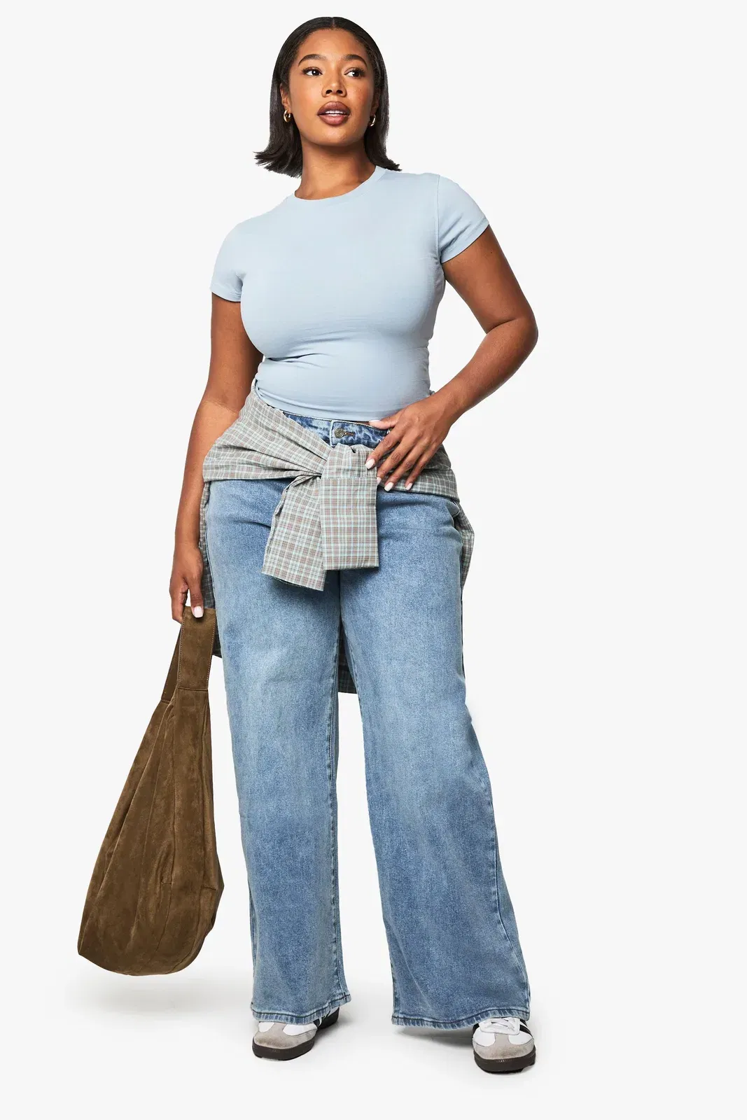 Plus Boohoo Basics Fitted Top